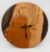 Handcrafted Round Wood and Resin Wall Clock - Bronze