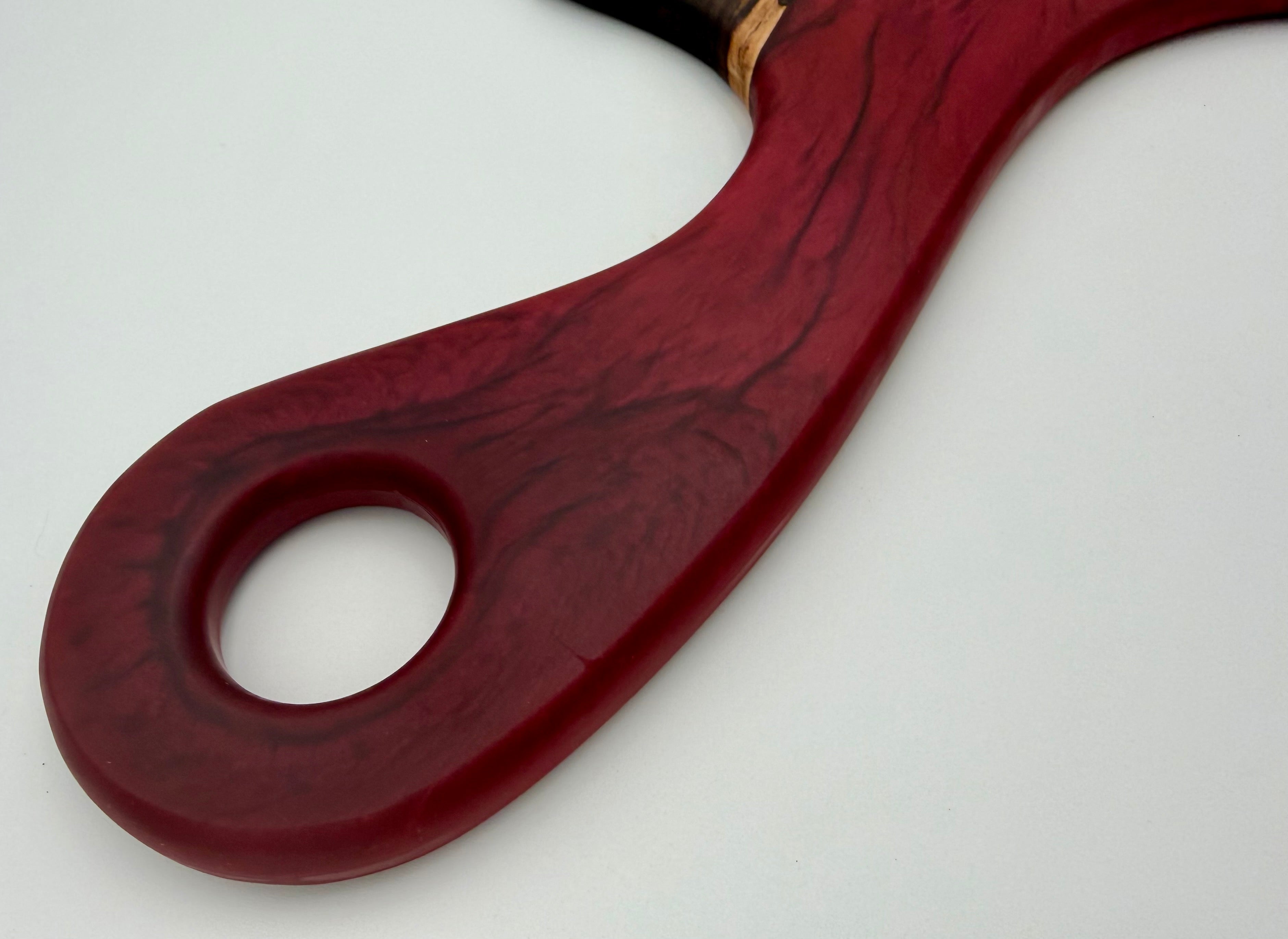 Handcrafted Epoxy Resin & Black Walnut Charcuterie Paddle Board | Serving & Cheese Board