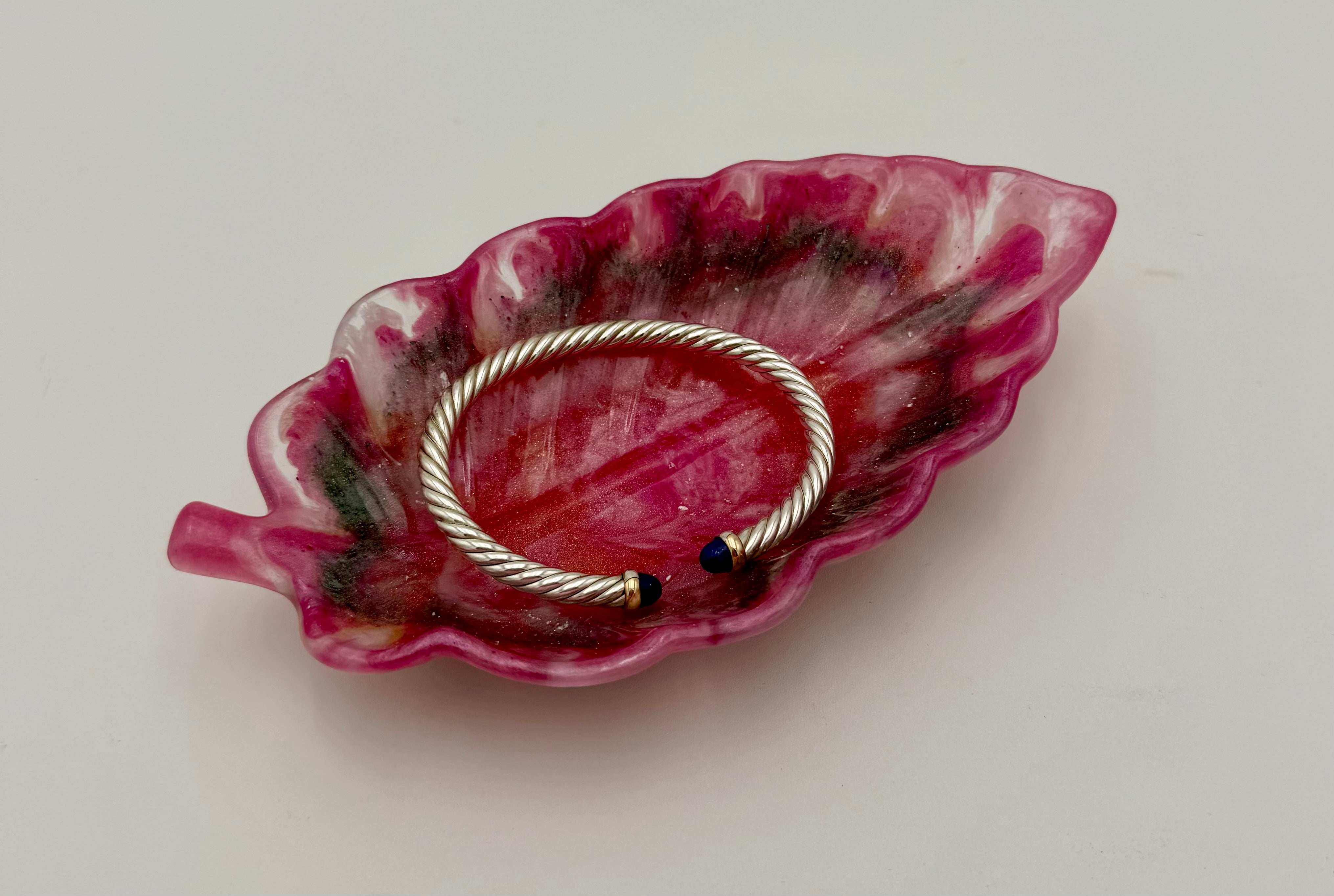 Handcrafted Resin Oak Leaf Dish | Decorative Trinket Dish & Ring Holder