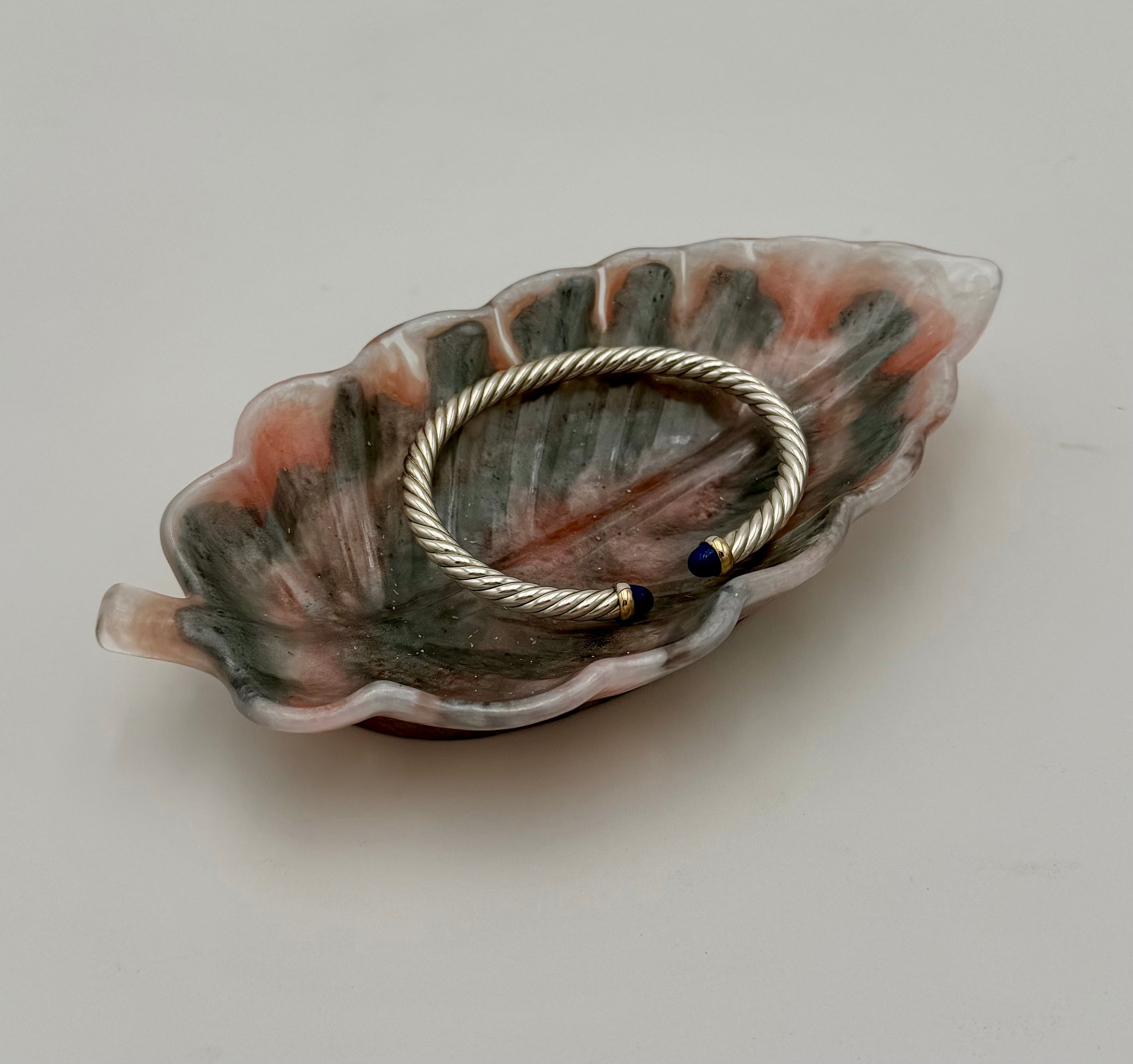 Handcrafted Resin Oak Leaf Dish | Decorative Trinket Dish & Ring Holder