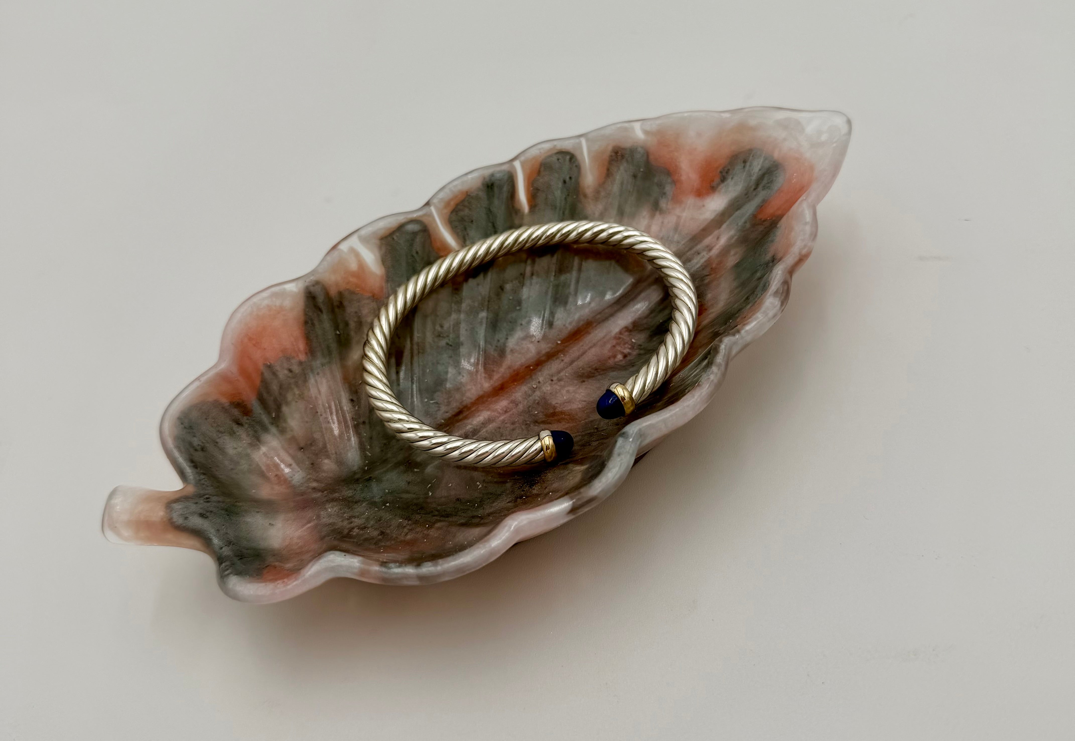 Handcrafted Resin Oak Leaf Dish | Decorative Trinket Dish & Ring Holder