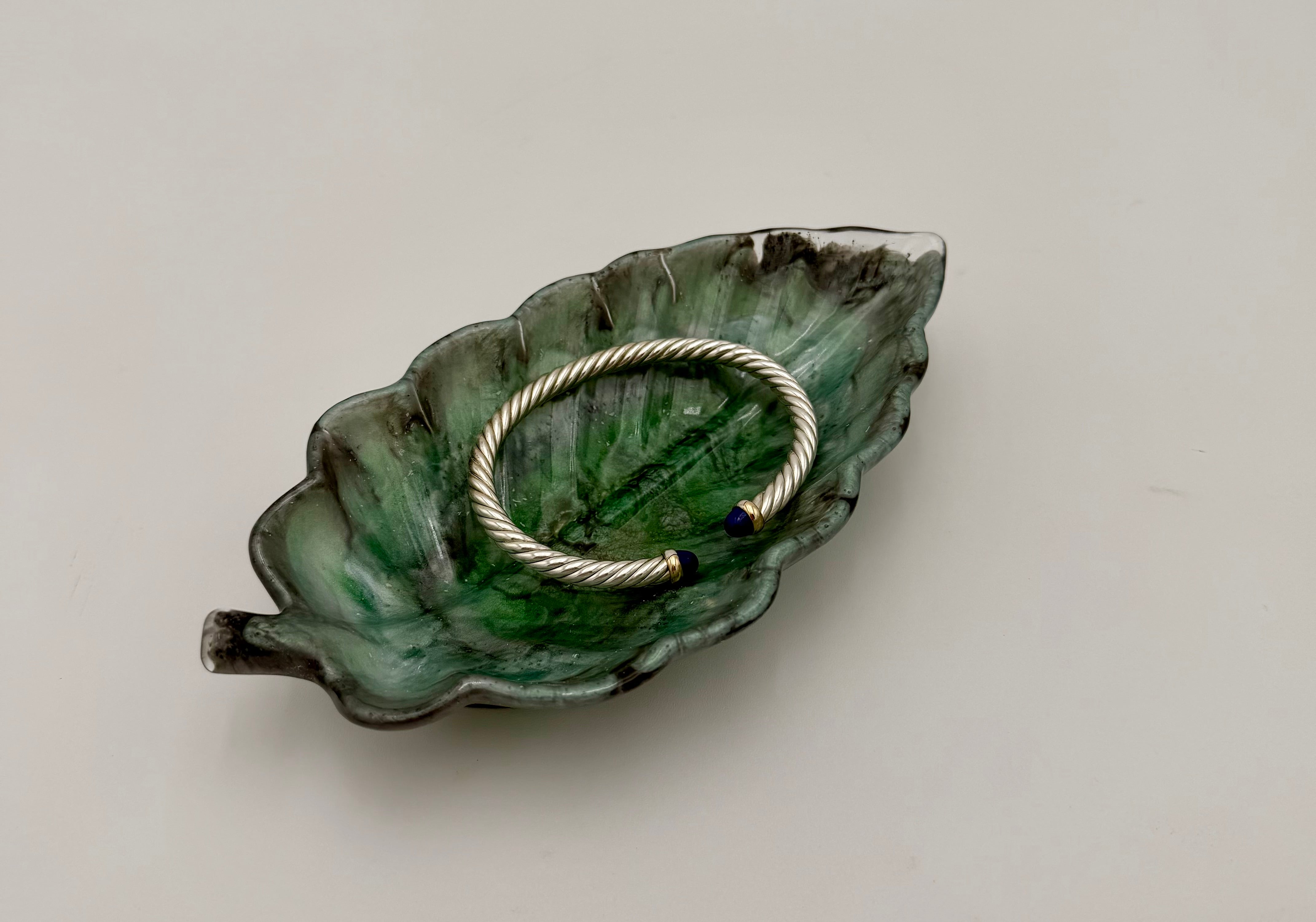 Handcrafted Resin Oak Leaf Dish | Decorative Trinket Dish & Ring Holder