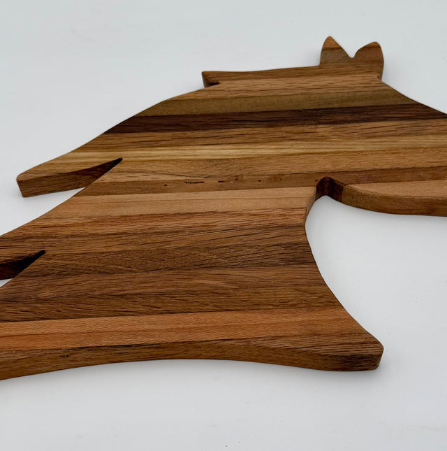 Handcrafted Wooden Horse Head Cutting Board & Charcuterie Platter