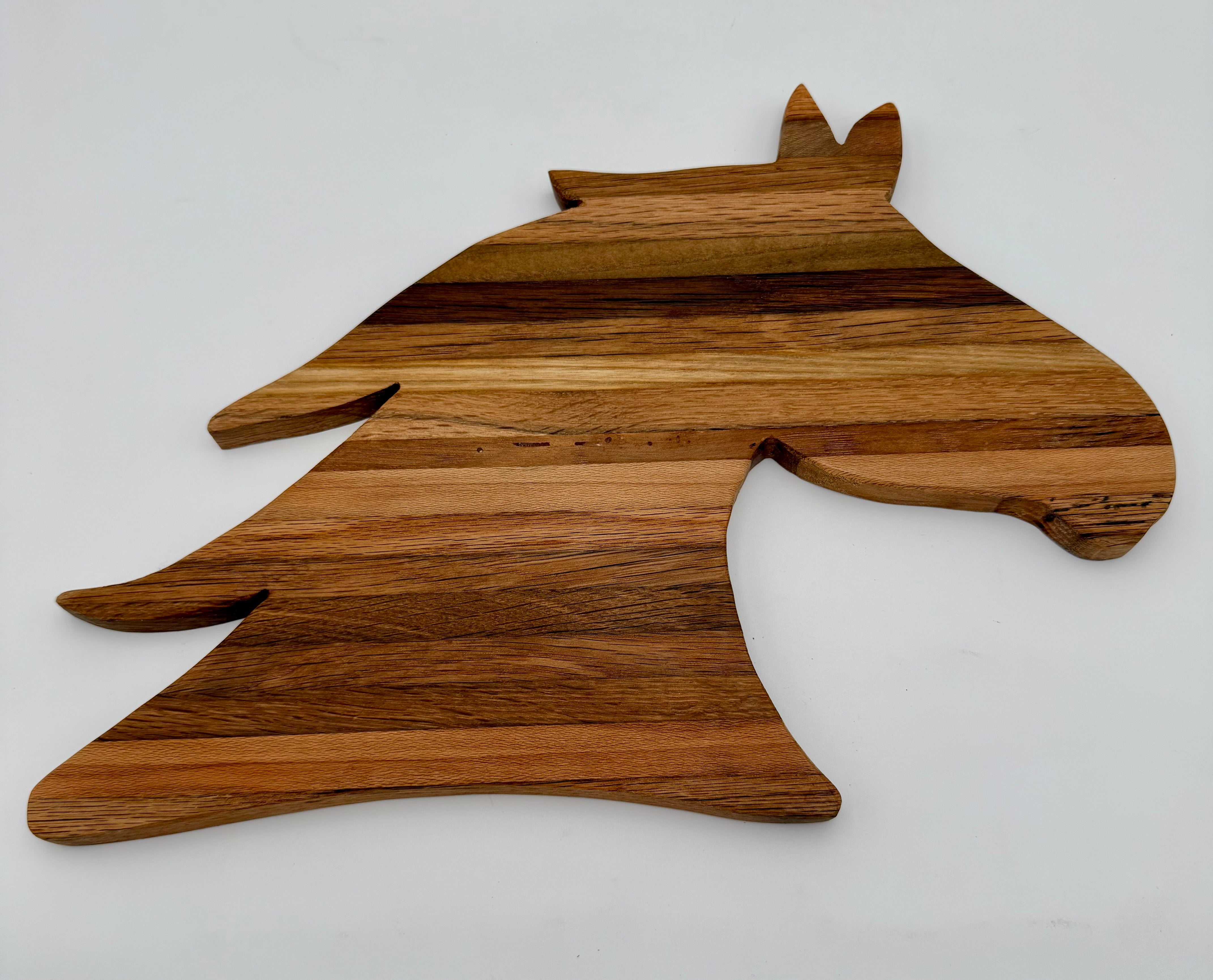 Handcrafted Equestrian Horse Head Tobacco Stick Cutting Board & Charcuterie
