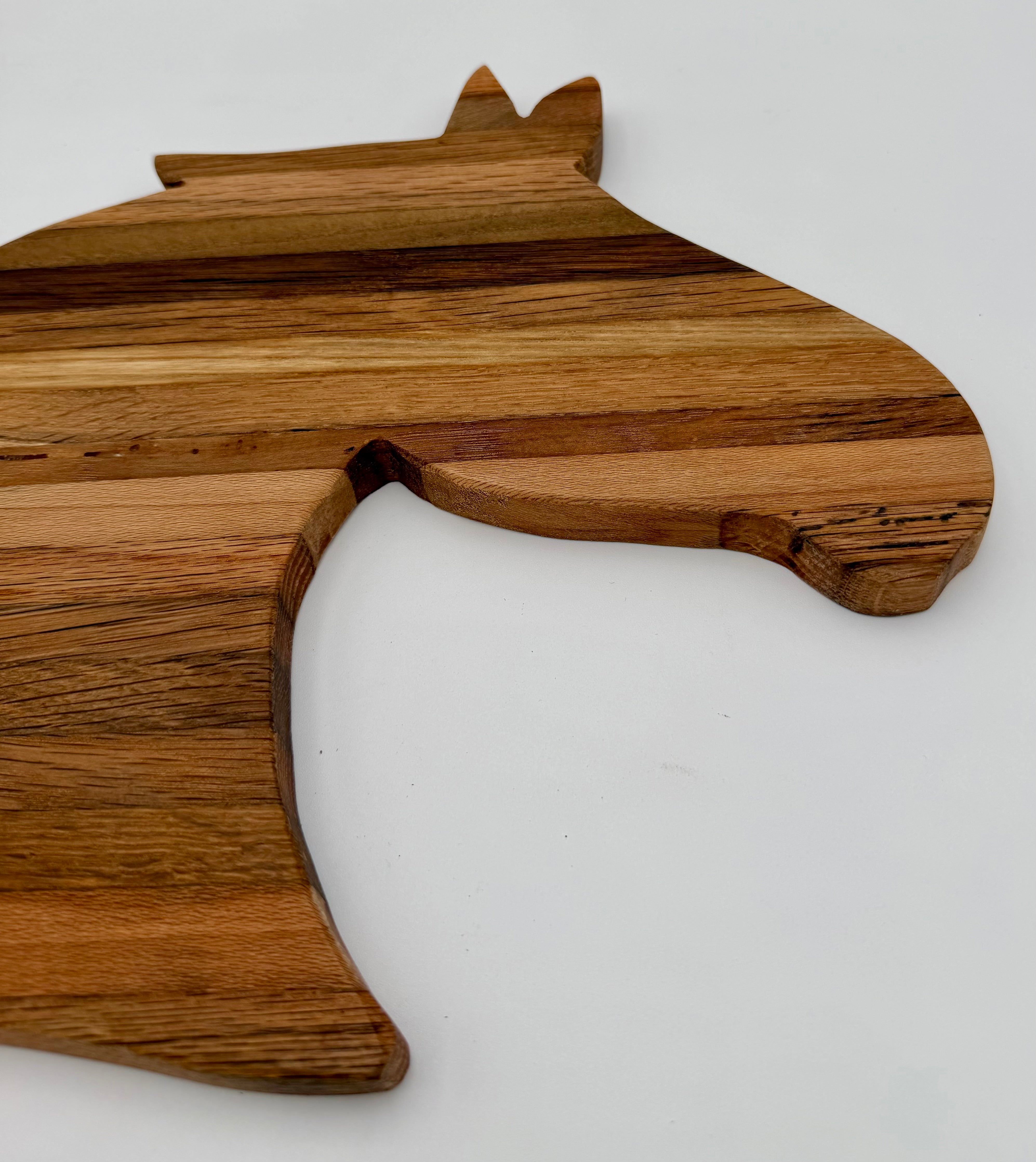 Handcrafted Equestrian Horse Head Tobacco Stick Cutting Board & Charcuterie
