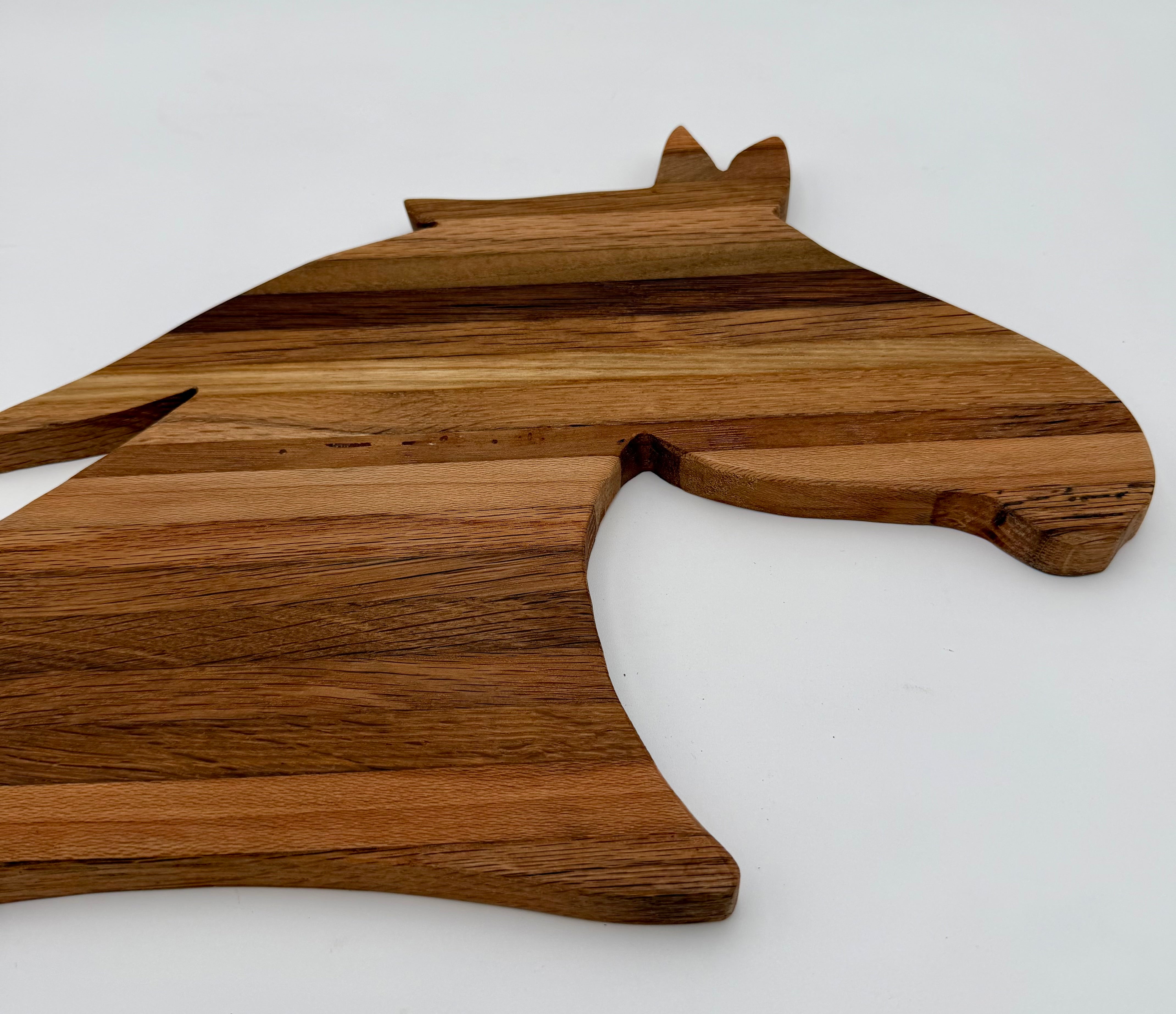 Handcrafted Equestrian Horse Head Tobacco Stick Cutting Board & Charcuterie