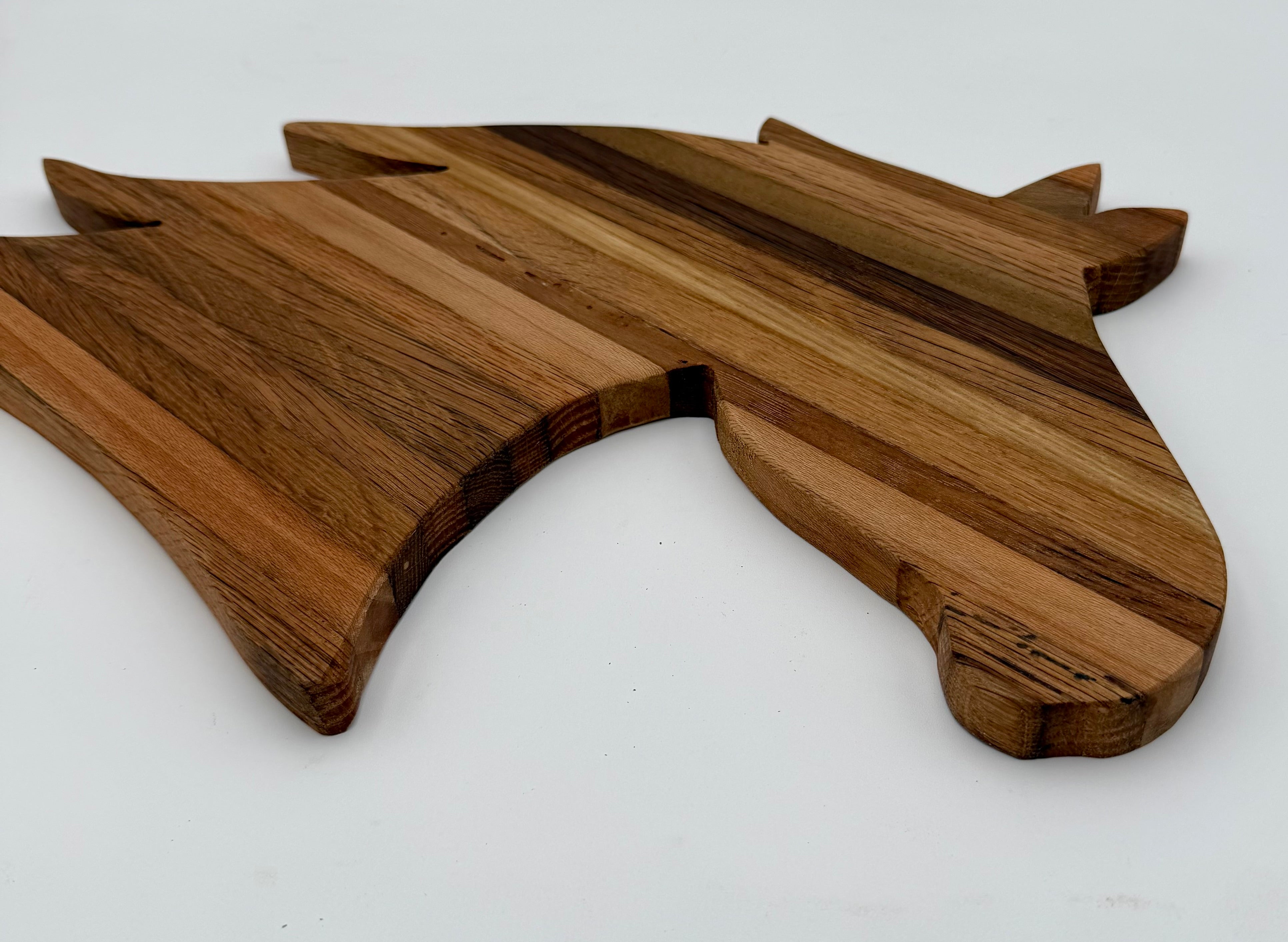 Handcrafted Equestrian Horse Head Tobacco Stick Cutting Board & Charcuterie