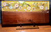 Handcrafted Pressed Wildflower & Shimmering Gold Epoxy River Board