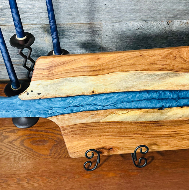 Oak Wood and Iceberg Blue Resin 