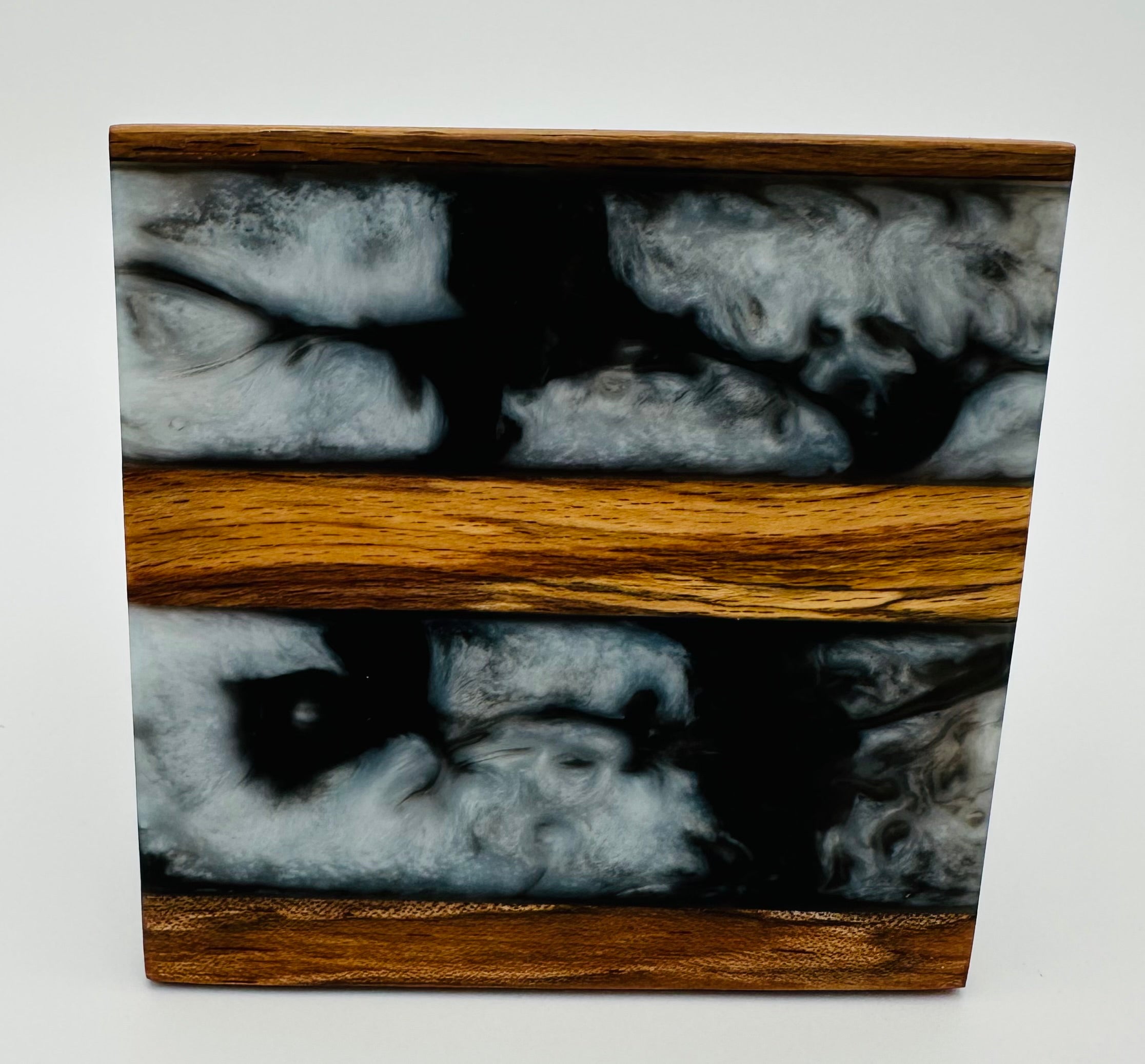 Tobacco Stick Resin Coasters - Rustic Modern Set of 4