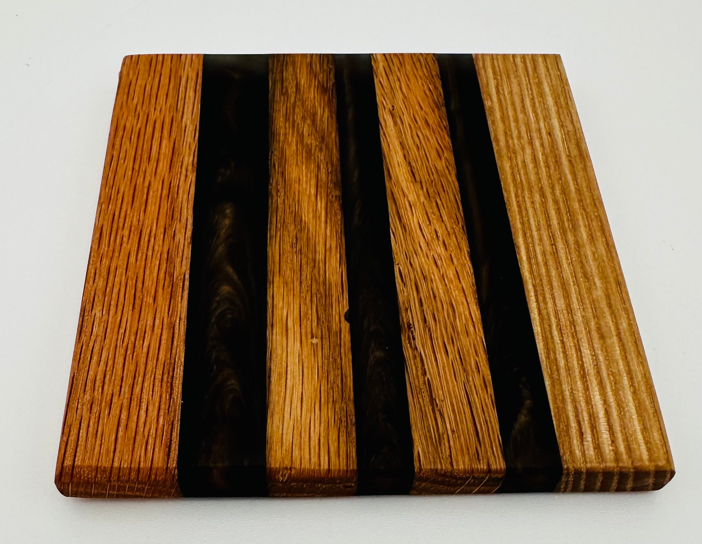 Tobacco Stick Resin Coasters - Rustic Modern Set of 4