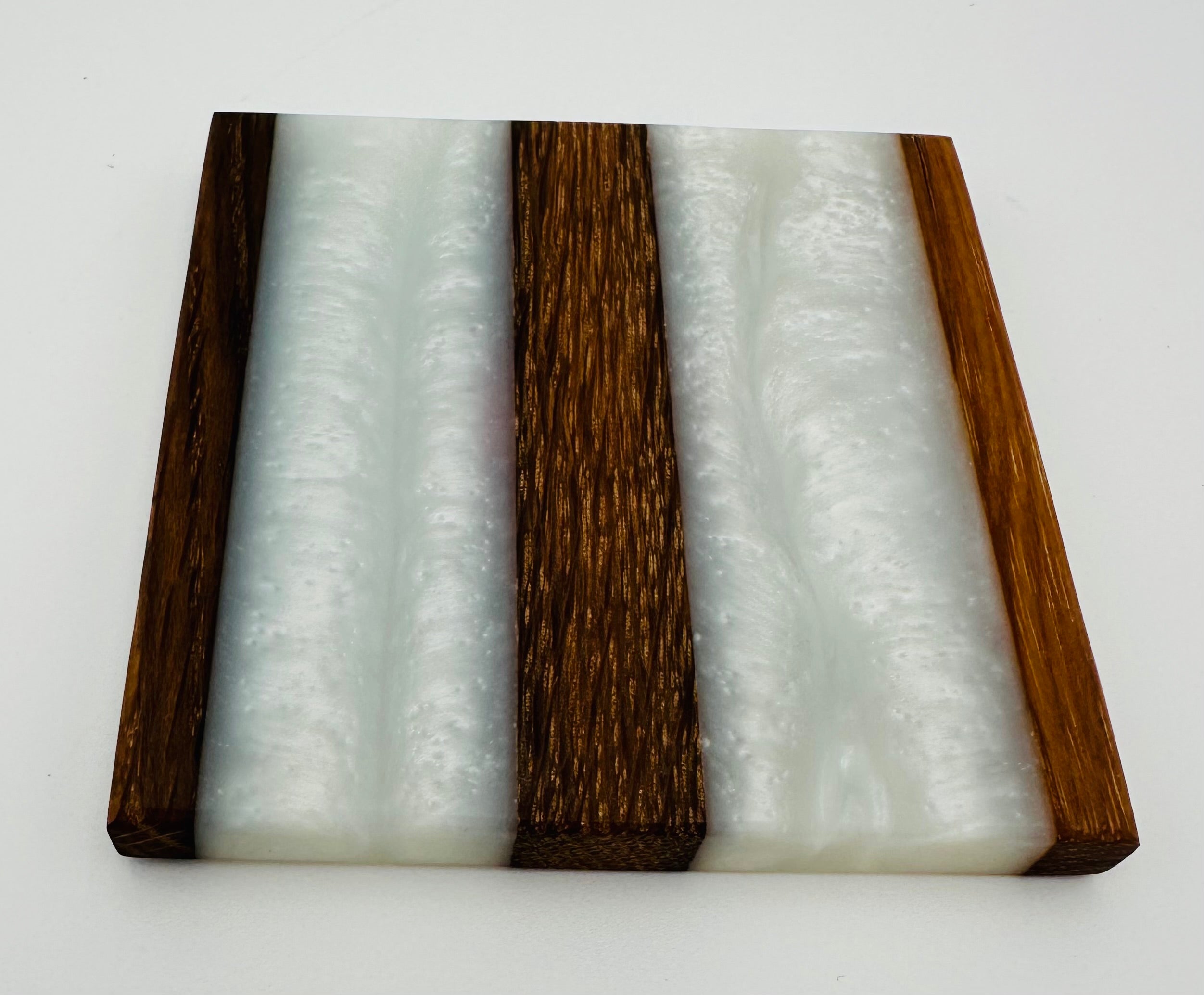 Tobacco Stick Resin Coasters - Rustic Modern Set of 4
