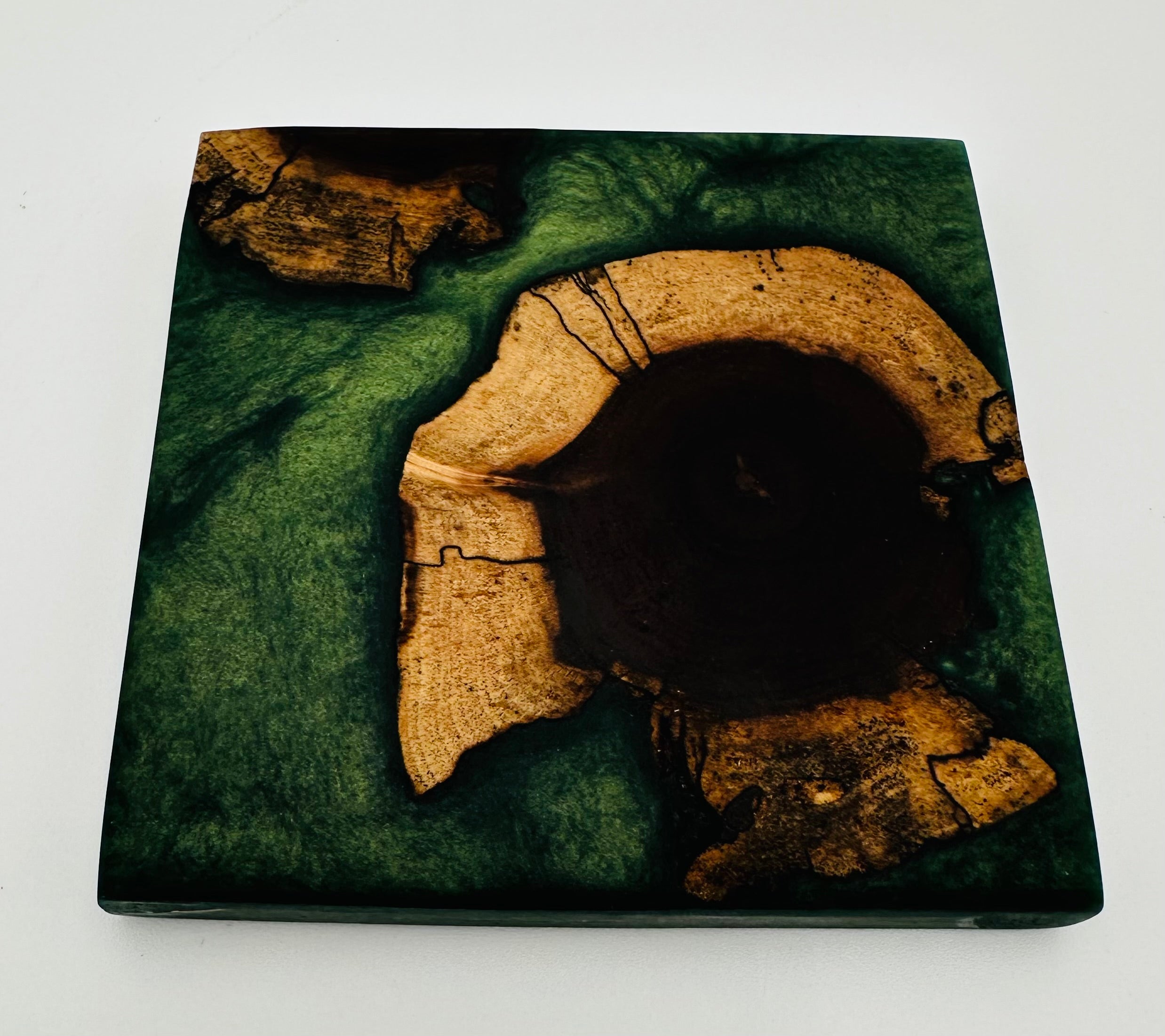 End Grain Black Walnut and Resin Coasters - Set of 4