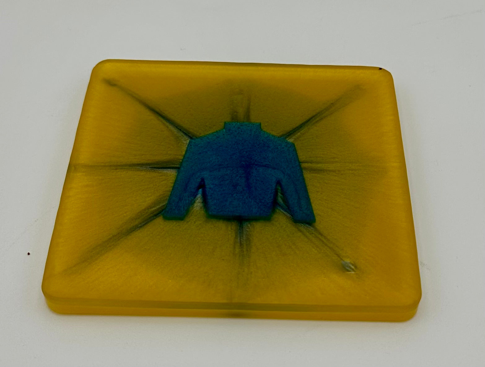 Handcrafted Resin Coasters with Jockey Silk Resin Inlays, Set of 4