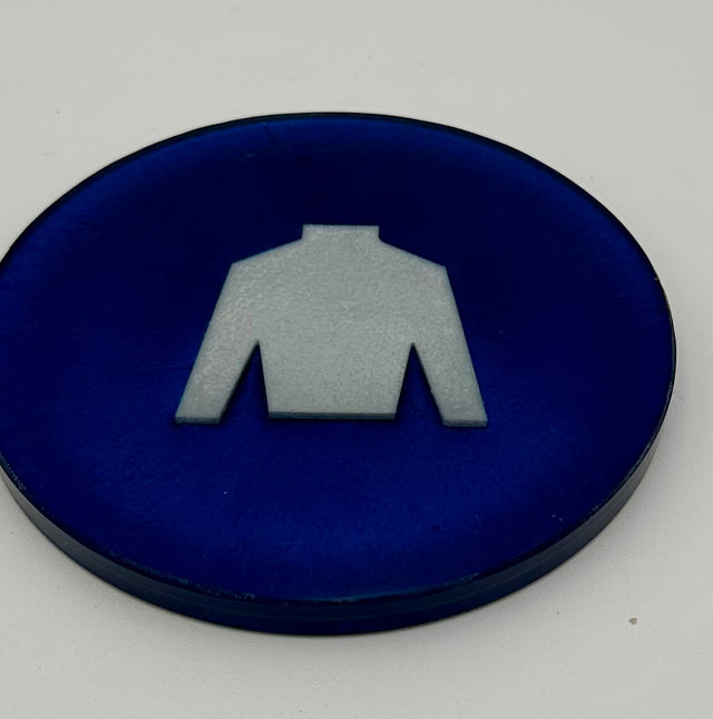 Handcrafted Resin Coasters with Jockey Silk Resin Inlays, Set of 4