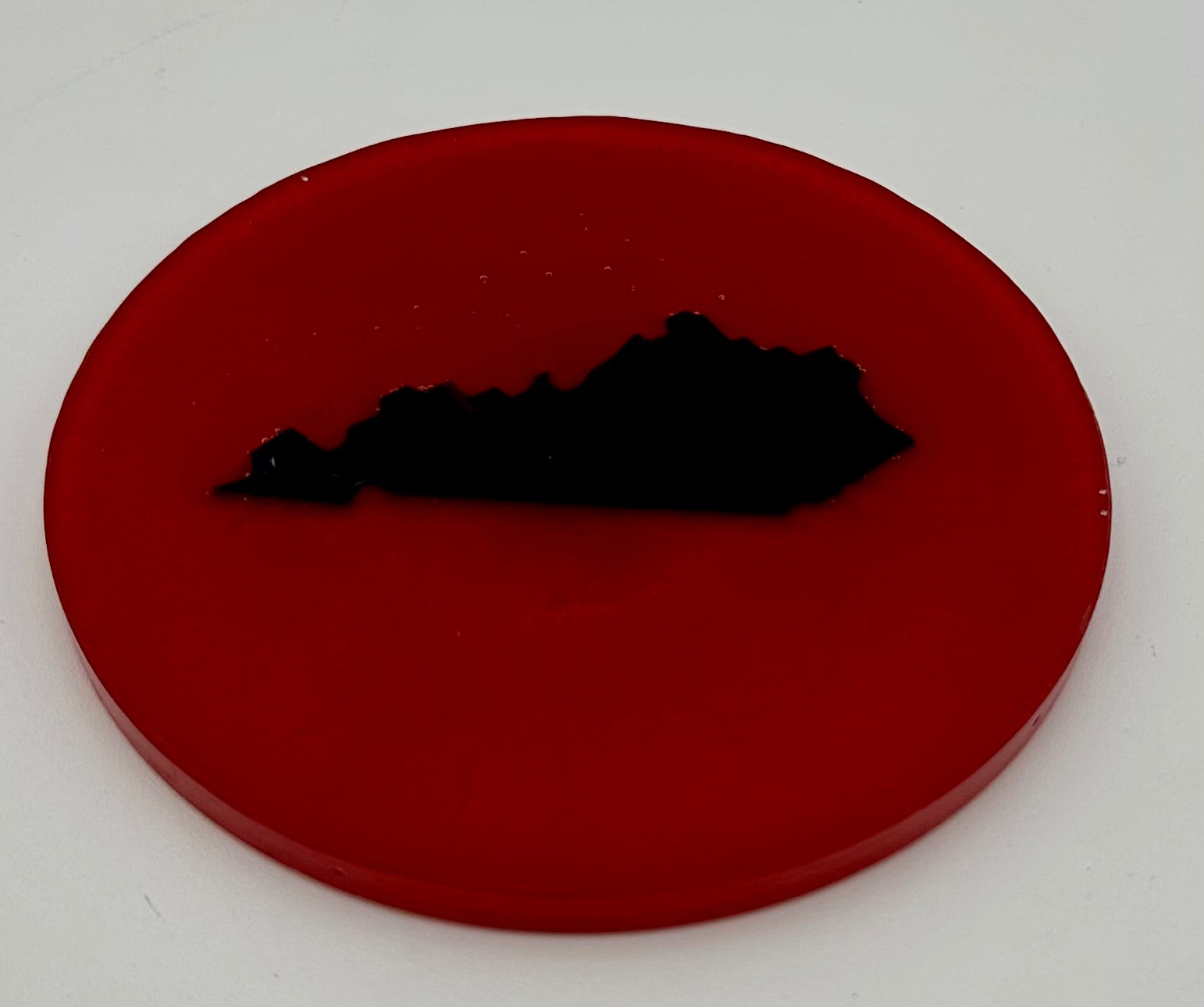 Handcrafted Kentucky Blue Resin Coasters with White Kentucky resin Inlay, Set of 4