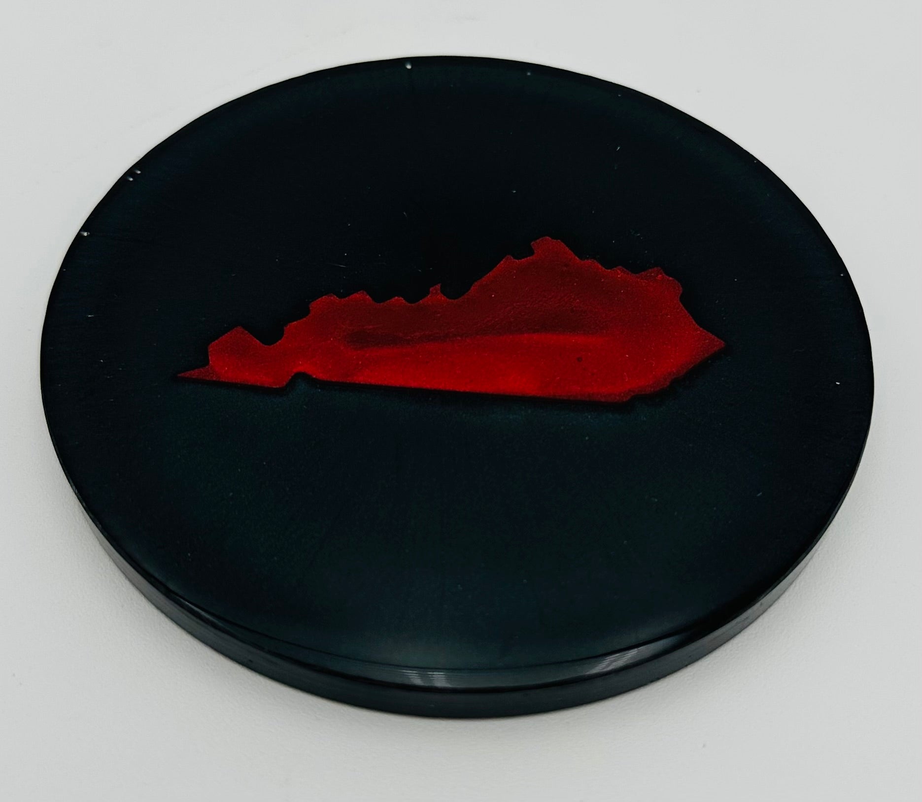 Handcrafted Kentucky Blue Resin Coasters with White Kentucky resin Inlay, Set of 4