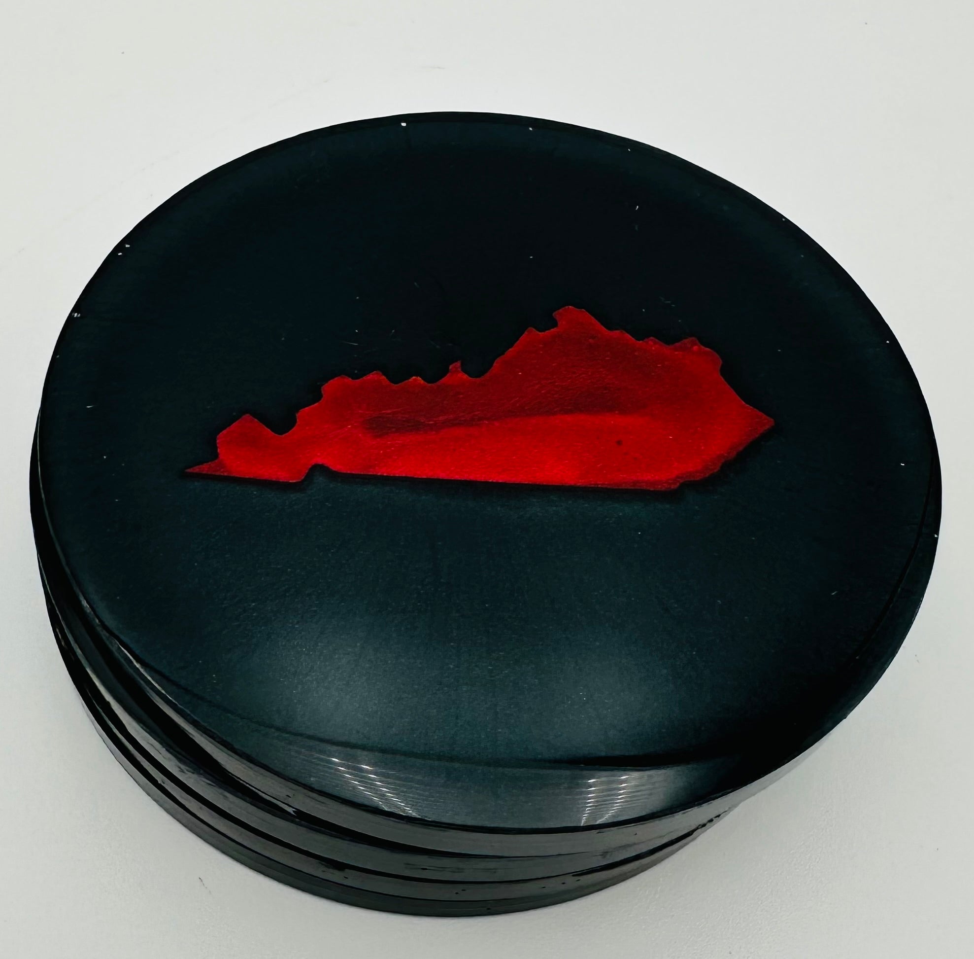 Handcrafted Kentucky Blue Resin Coasters with White Kentucky resin Inlay, Set of 4