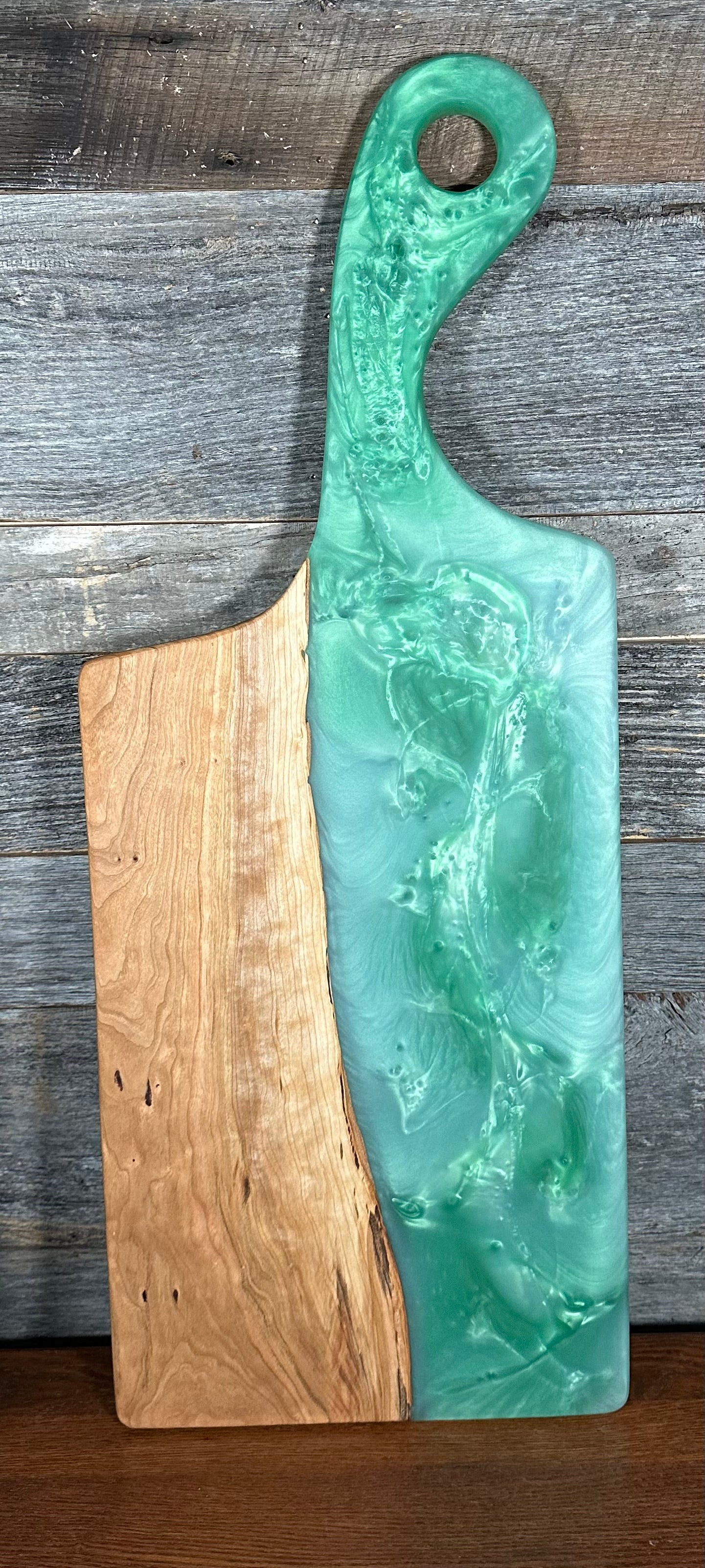 Epoxy Resin and Black Walnut "River" Paddle Board with Handle