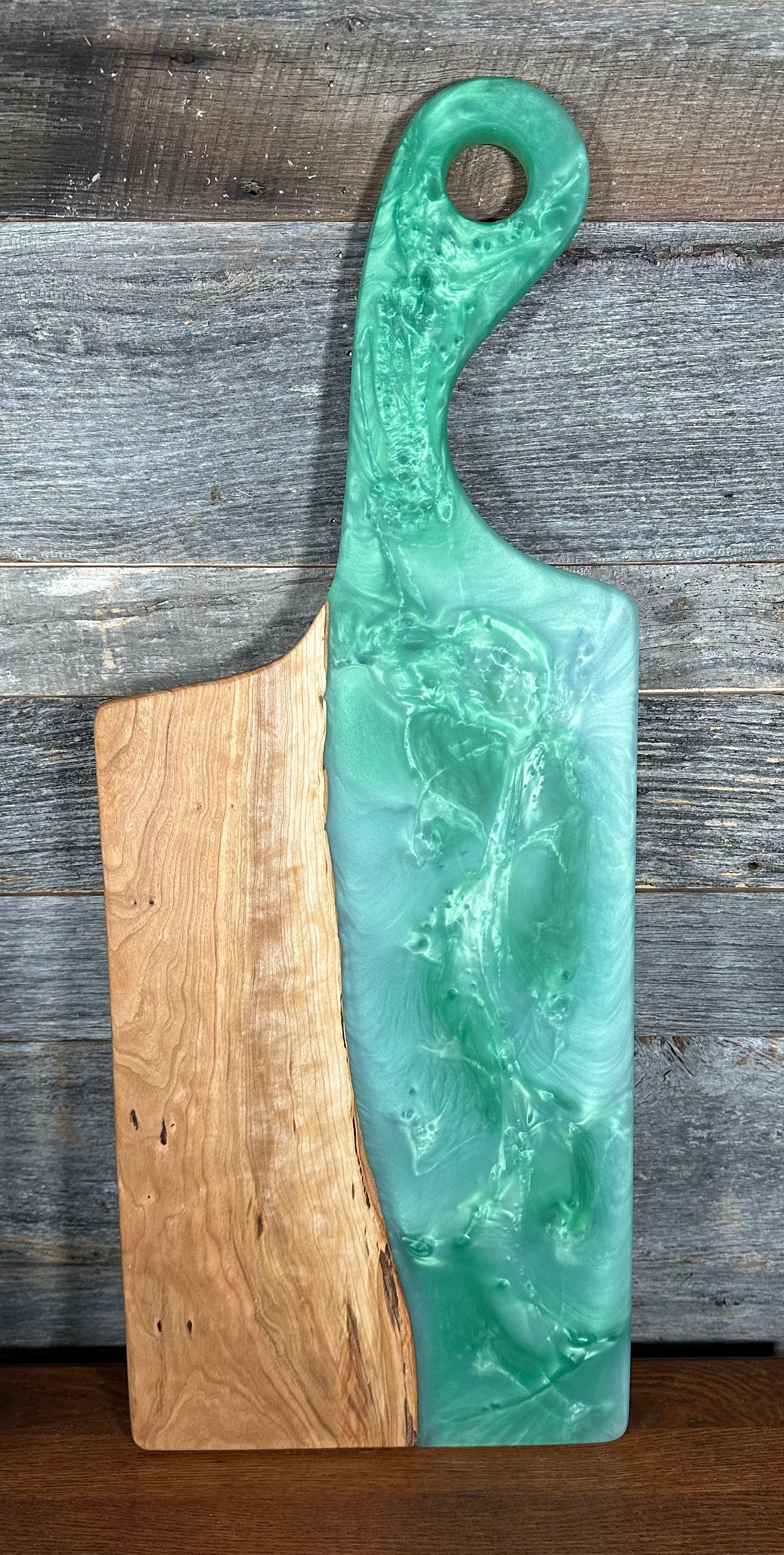 Epoxy Resin and Black Walnut "River" Paddle Board with Handle