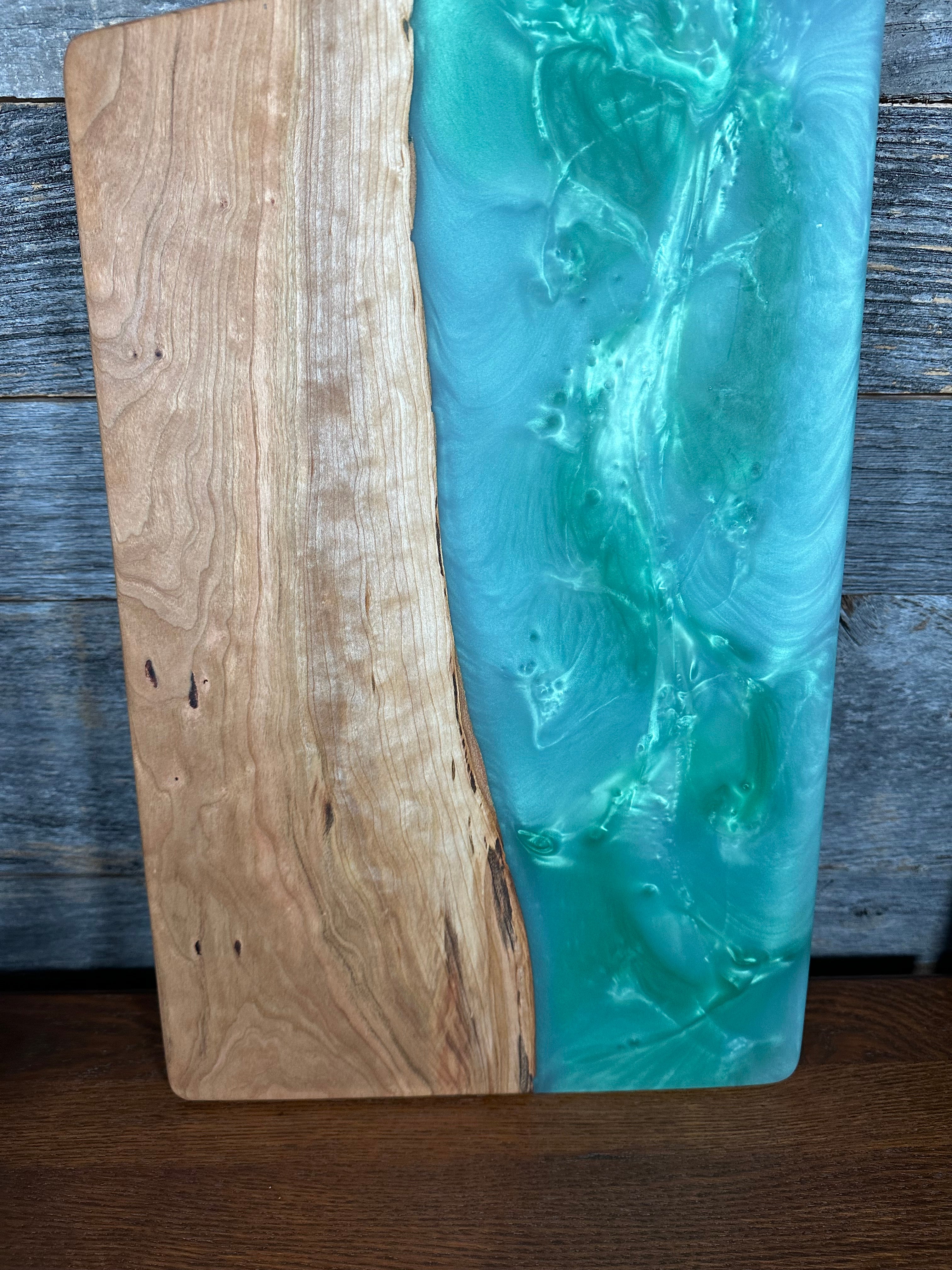 Epoxy Resin and Black Walnut "River" Paddle Board with Handle