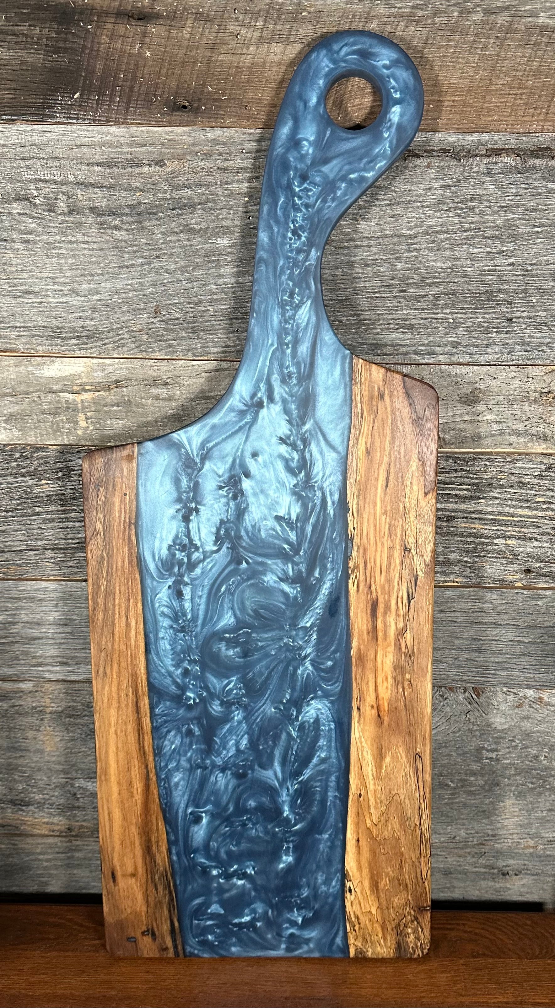 Epoxy Resin and Black Walnut "River" Paddle Board with Handle