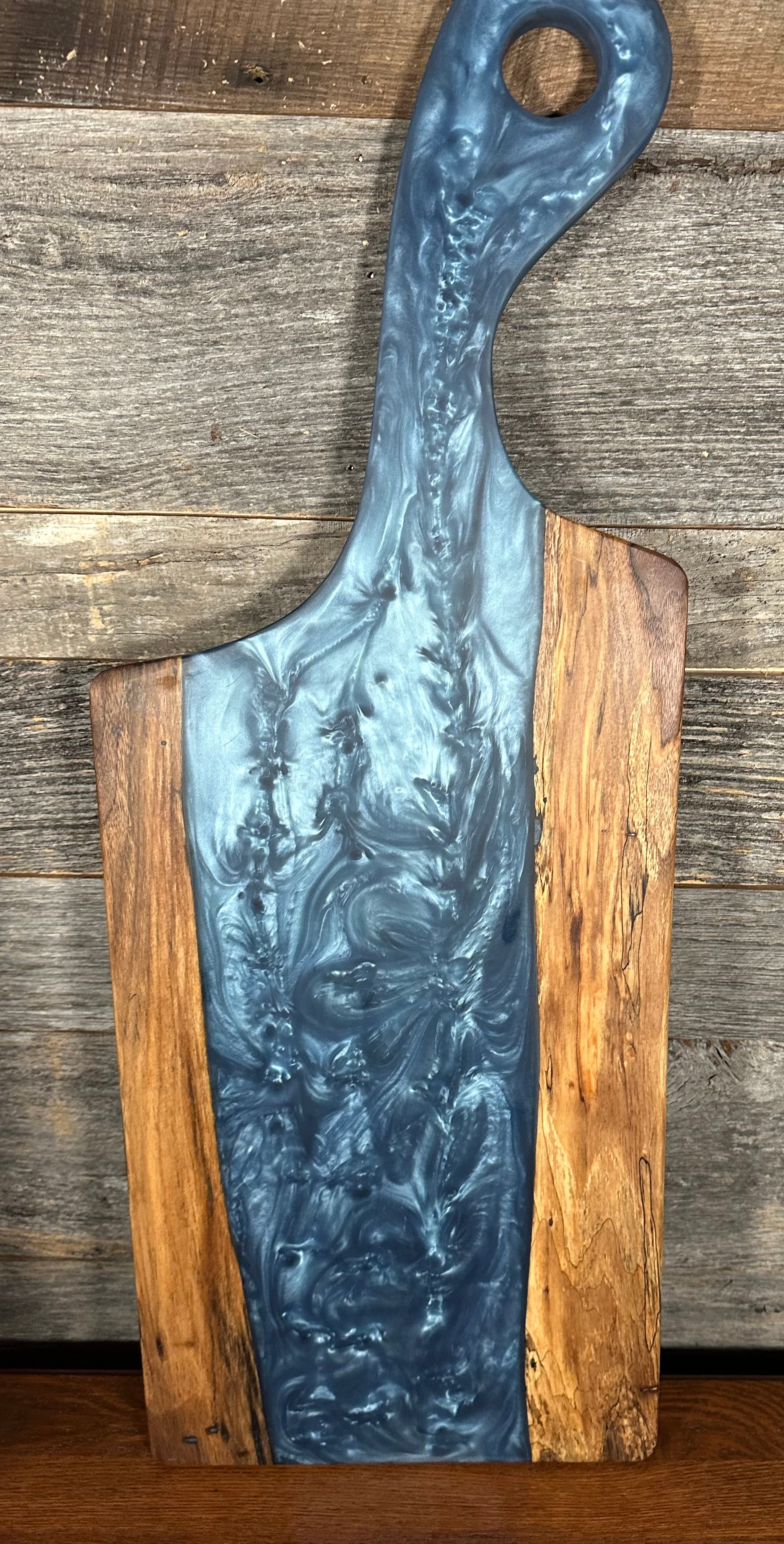 Epoxy Resin and Black Walnut "River" Paddle Board with Handle