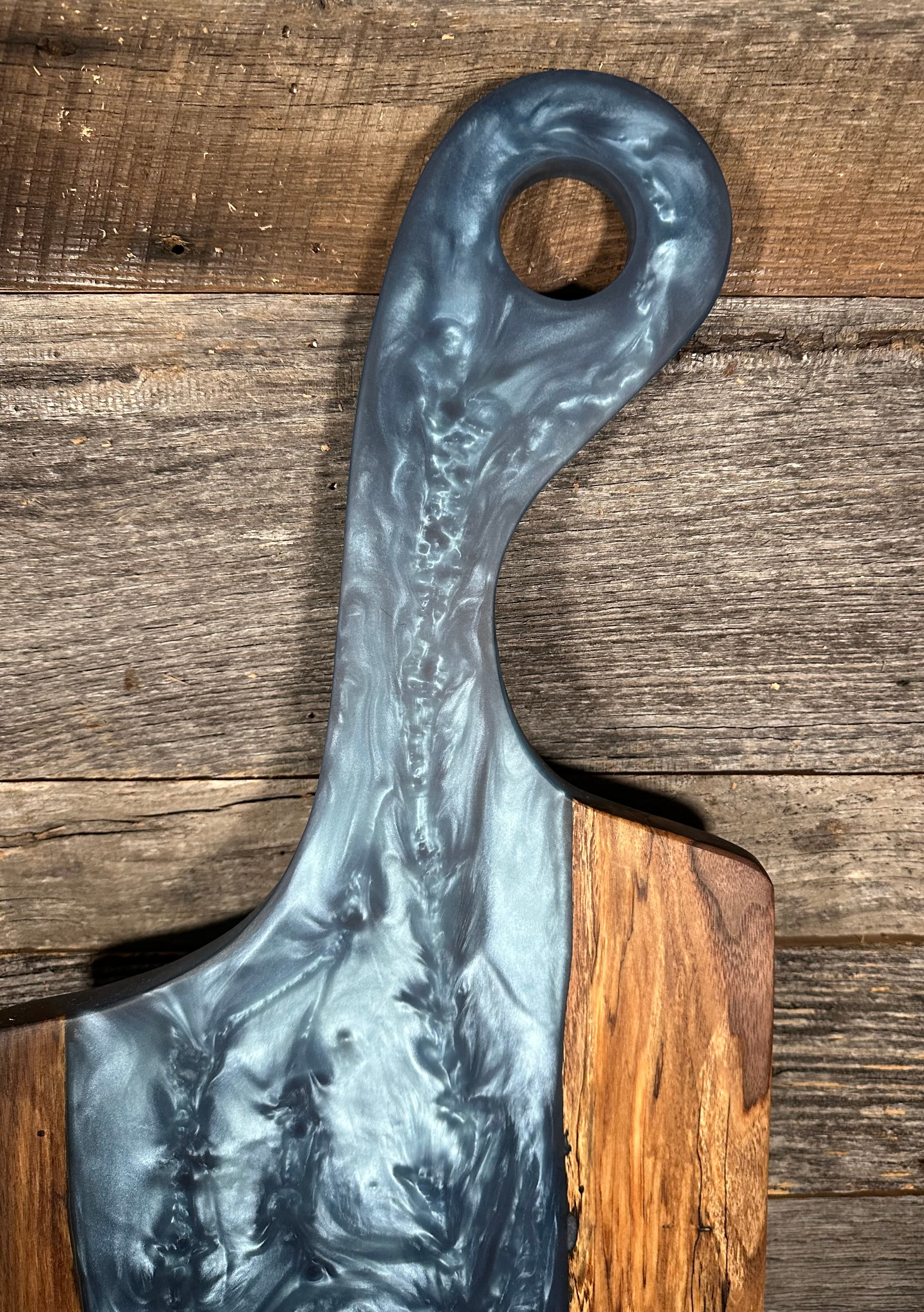 Epoxy Resin and Black Walnut "River" Paddle Board with Handle