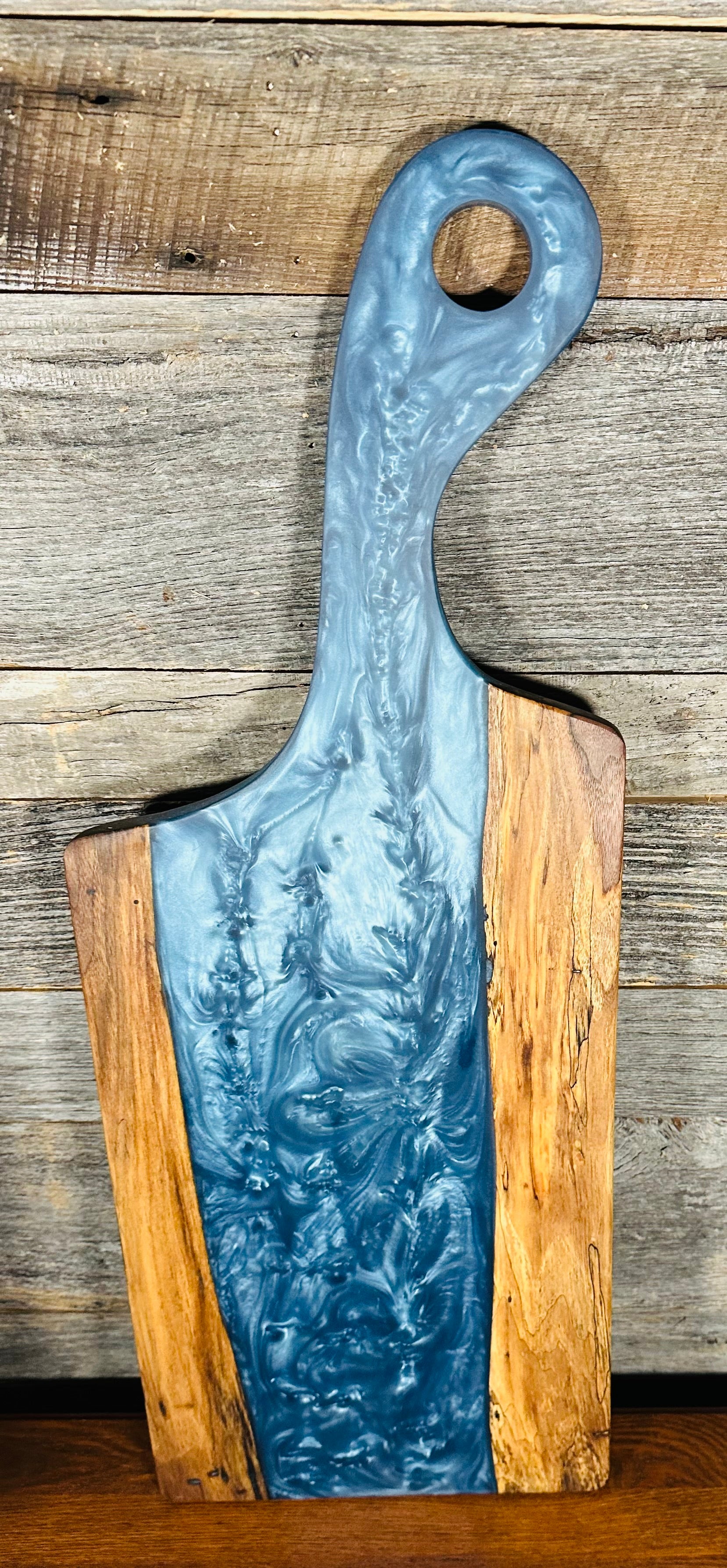 Epoxy Resin and Black Walnut "River" Paddle Board with Handle