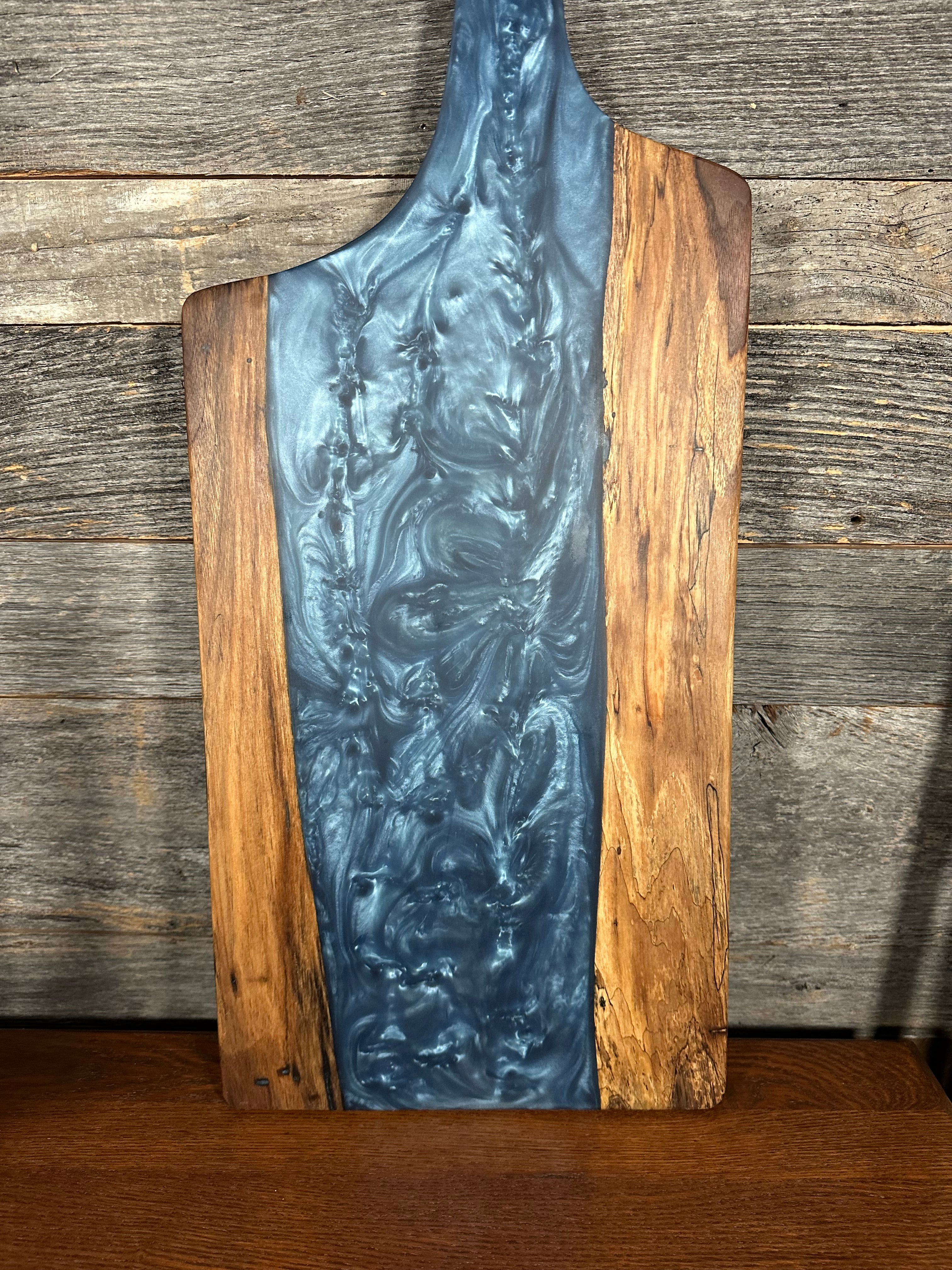 Epoxy Resin and Black Walnut "River" Paddle Board with Handle
