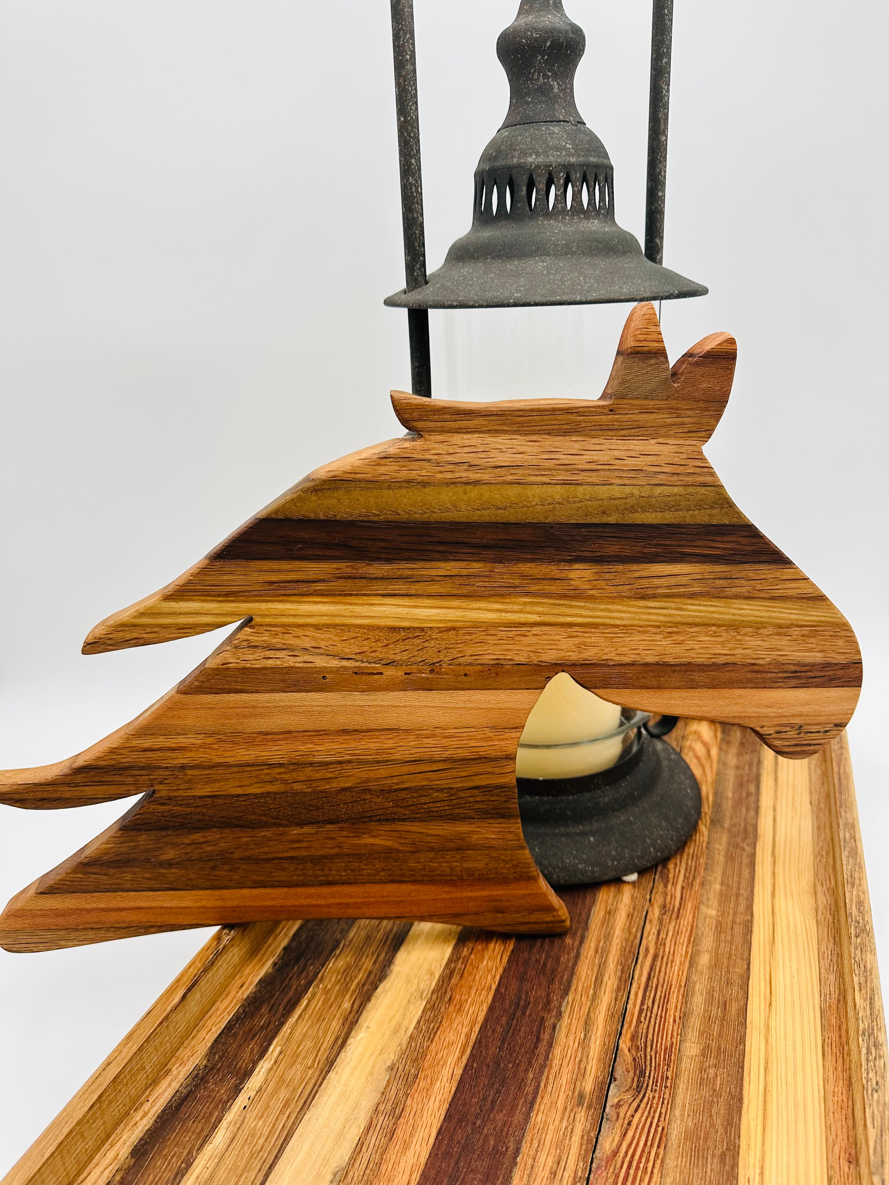 Handcrafted Horse Head Tobacco Stick Cutting Board