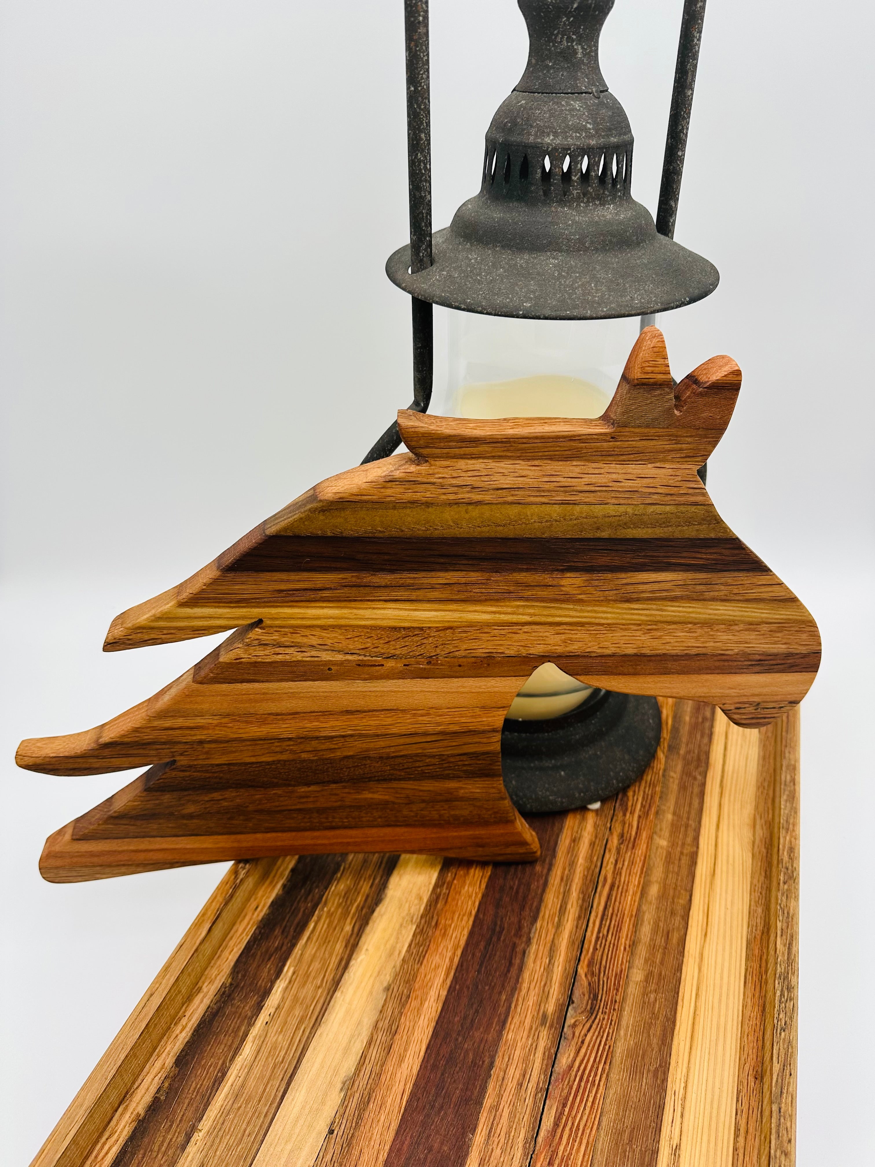 Handcrafted Horse Head Tobacco Stick Cutting Board