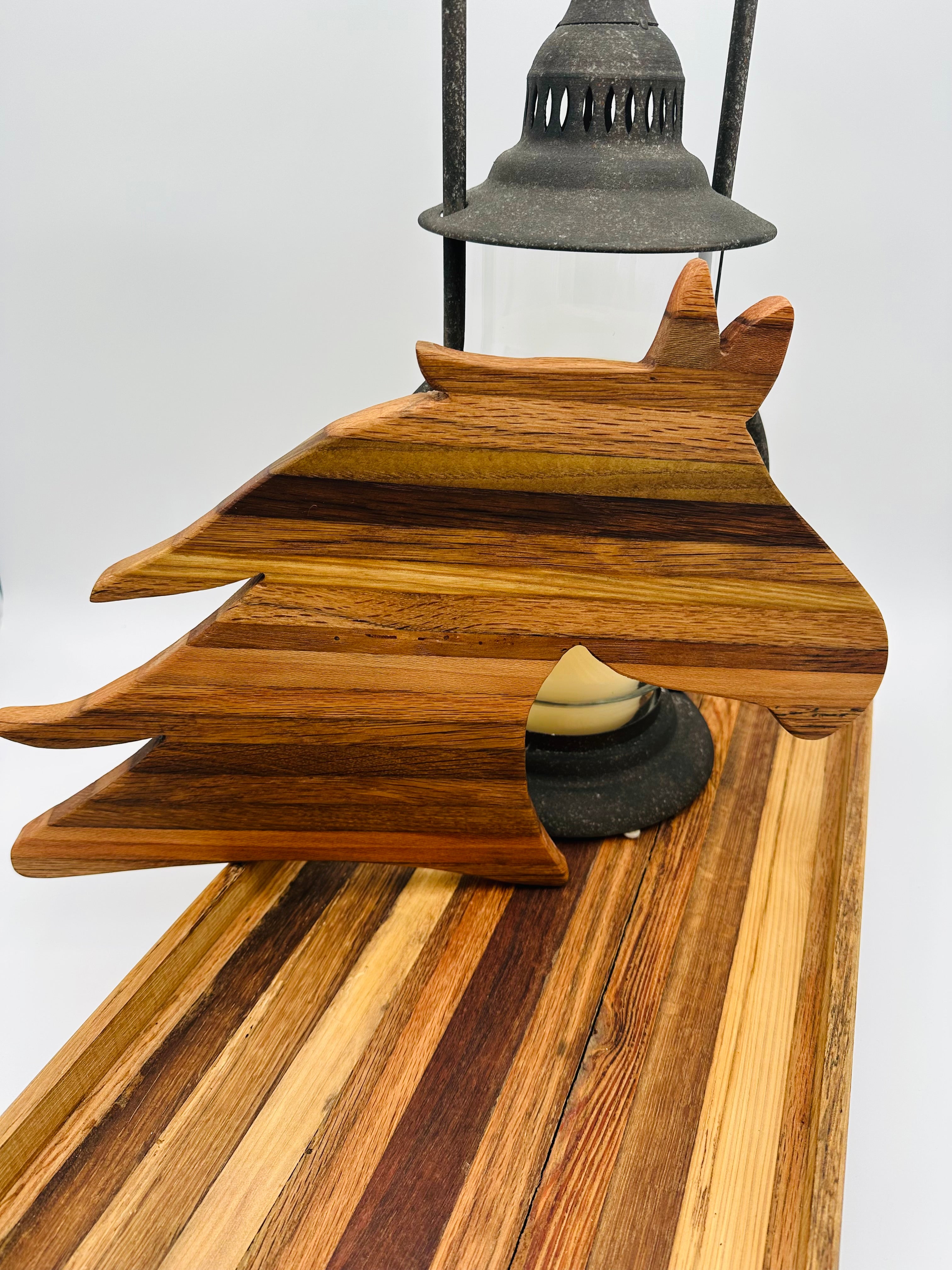 Handcrafted Horse Head Tobacco Stick Cutting Board