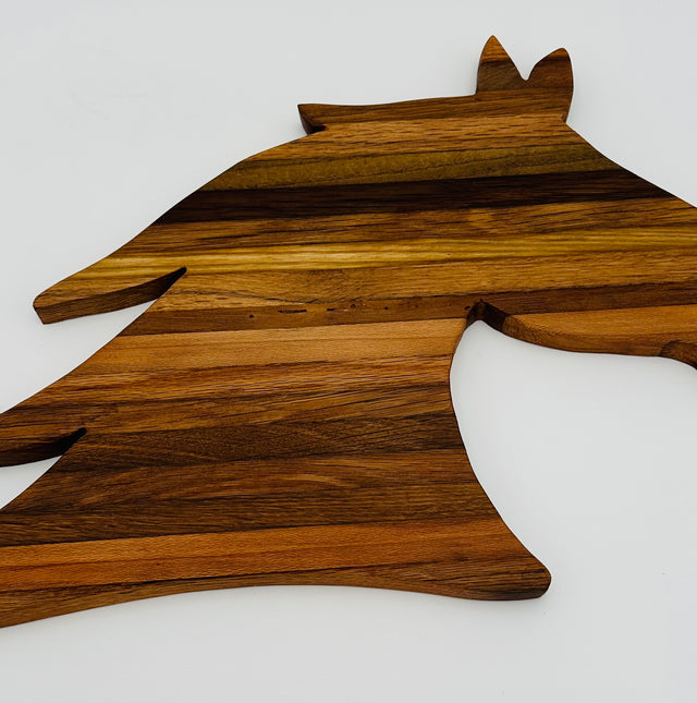 Handcrafted Horse Head Tobacco Stick Cutting Board