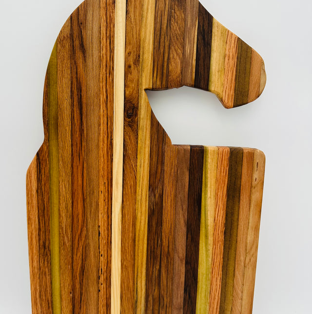 Handcrafted Horse Head Tobacco Stick Cutting Board