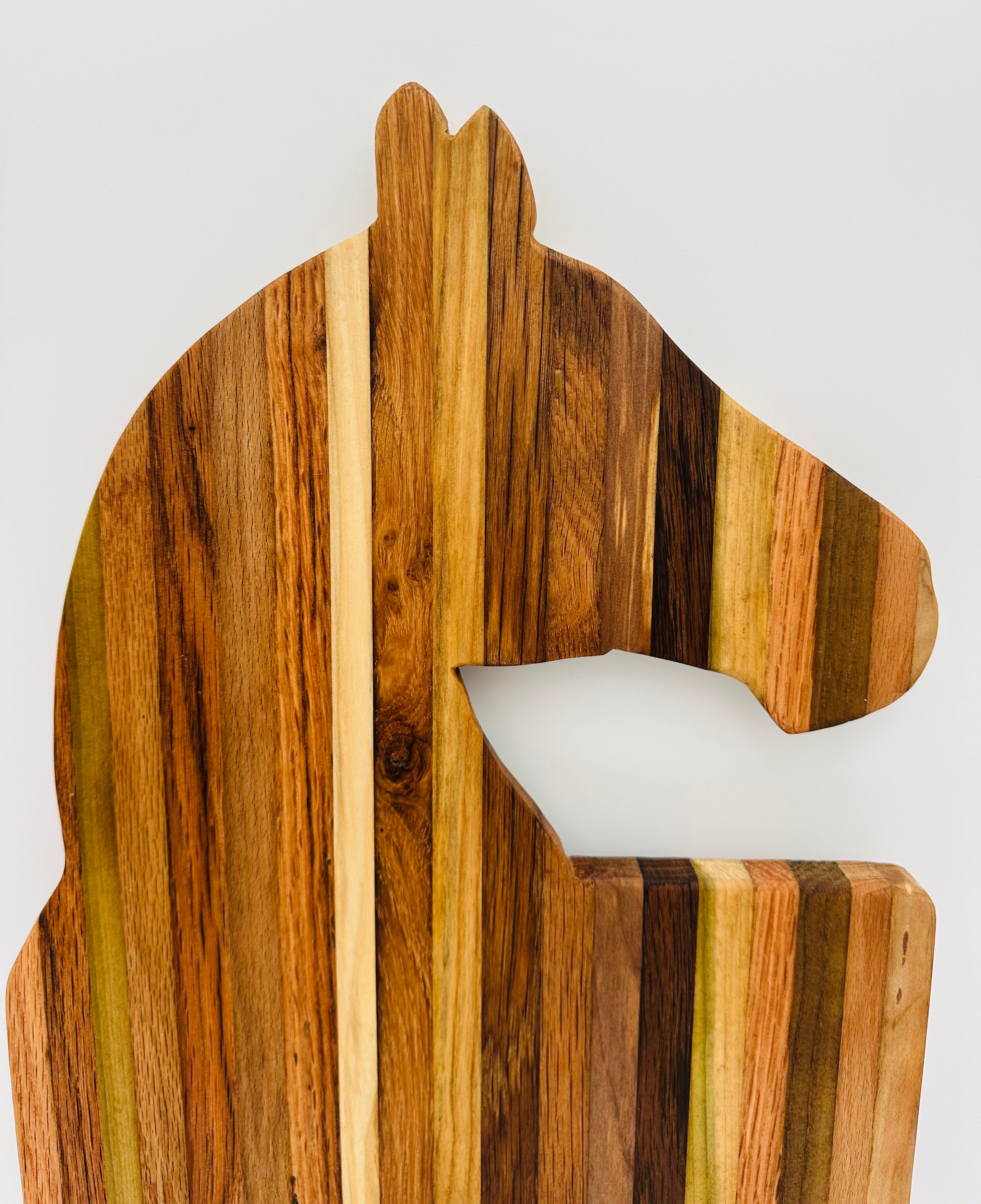 Handcrafted Horse Head Tobacco Stick Cutting Board