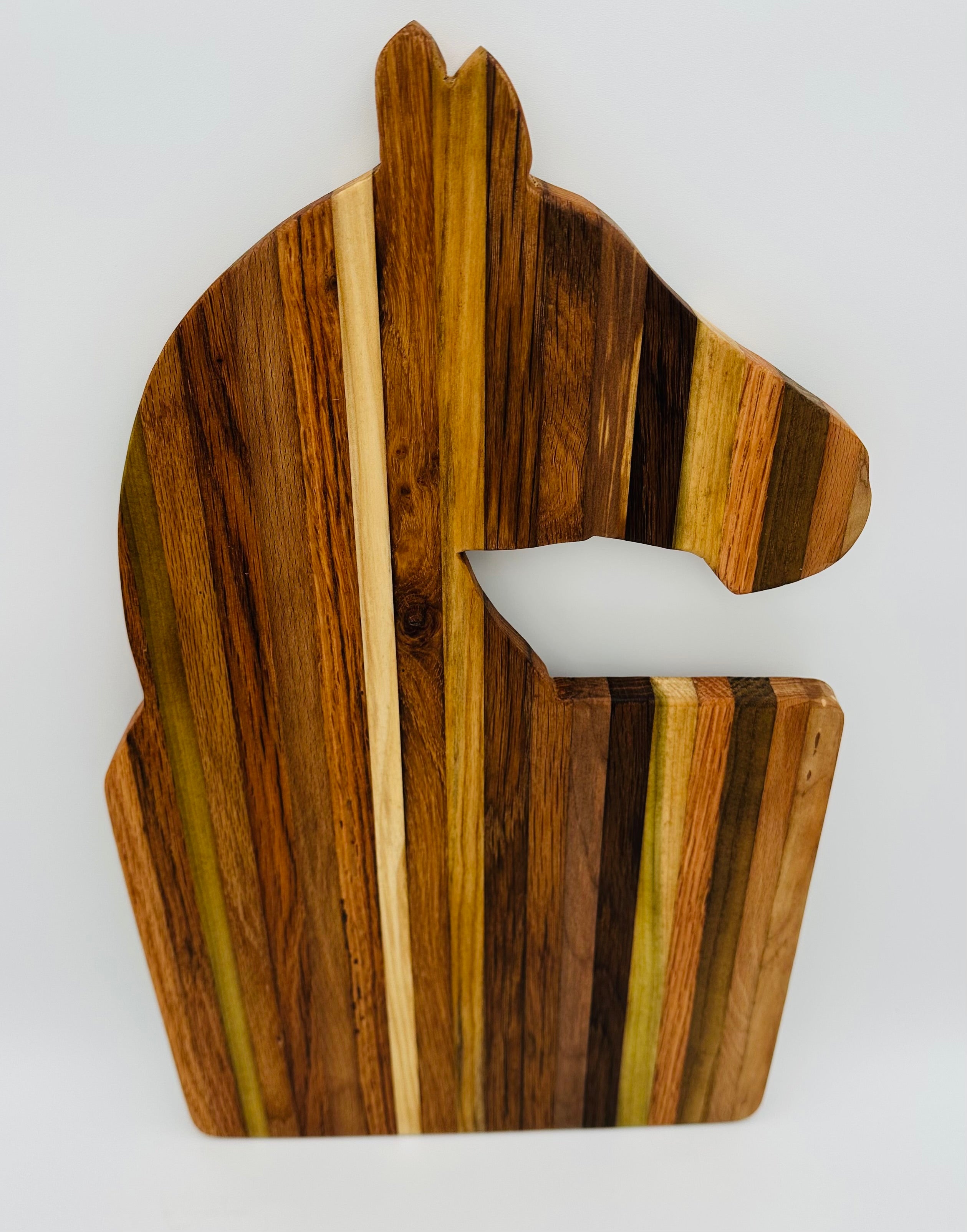 Handcrafted Horse Head Tobacco Stick Cutting Board