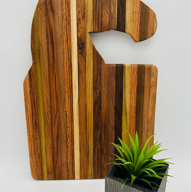Handcrafted Horse Head Tobacco Stick Cutting Board