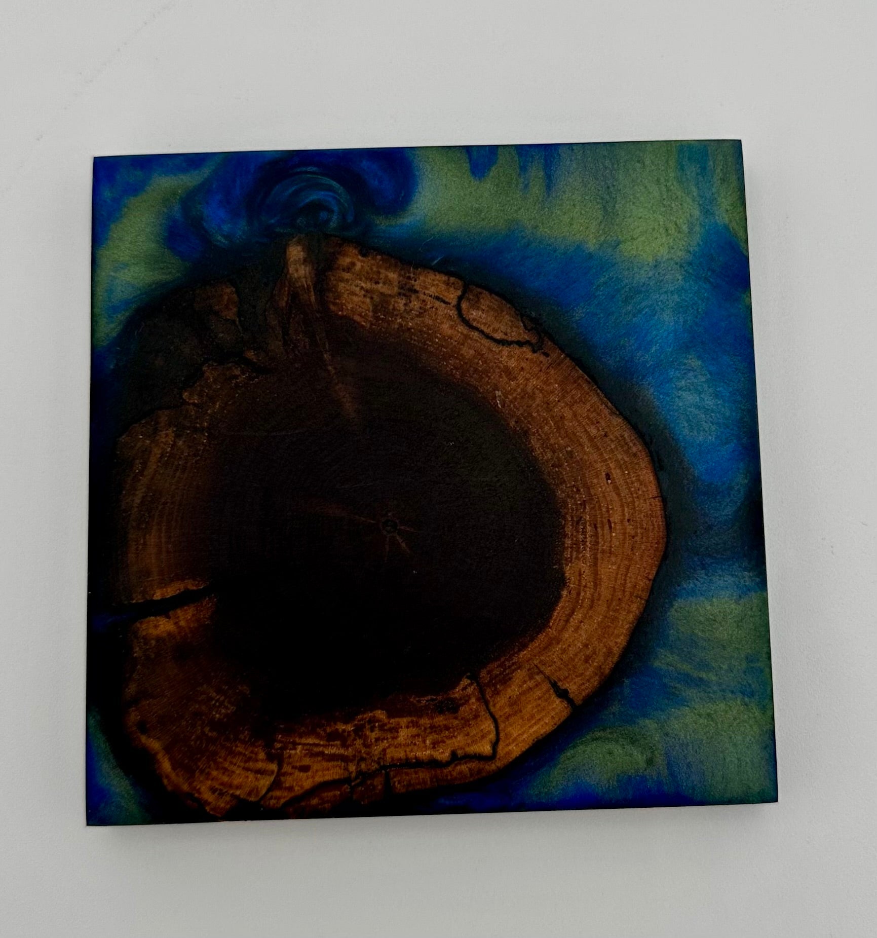 End Grain Black Walnut and Resin Coasters - Set of 4