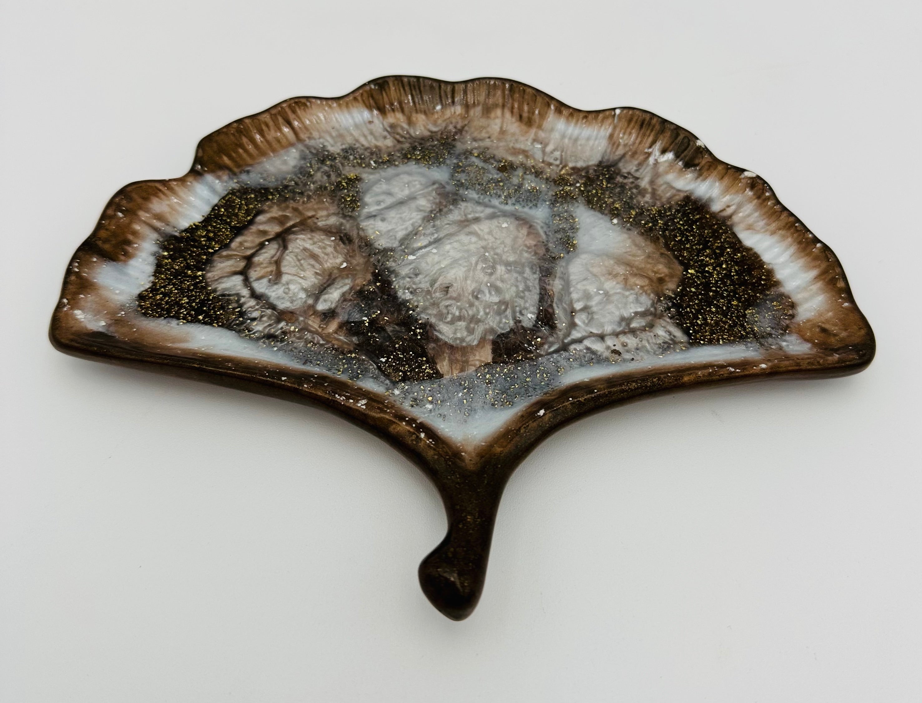 Resin Ginkgo Leaf Trinket Dishes