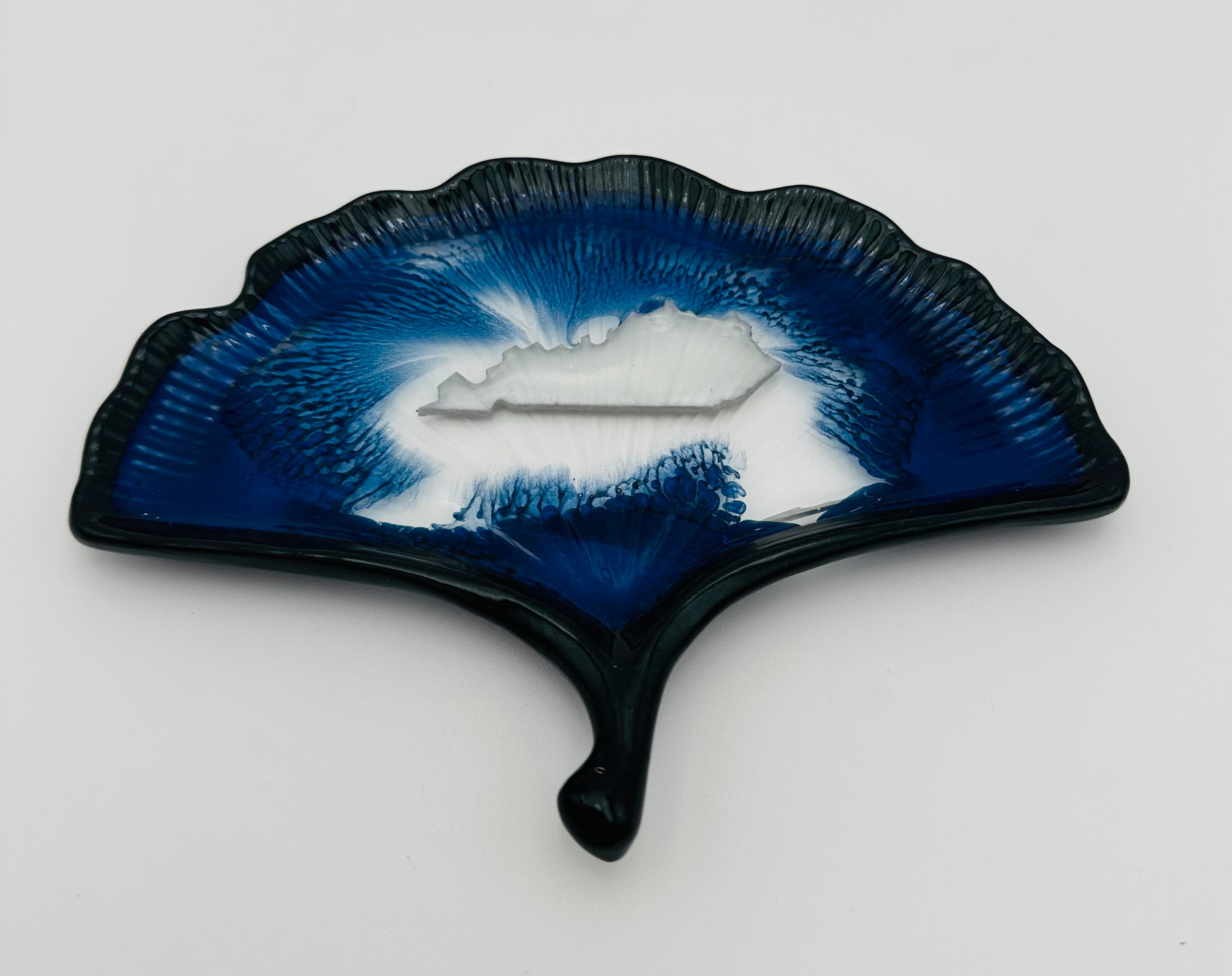 Resin Kentucky Themed Ginkgo Leaf Trinket Dishes