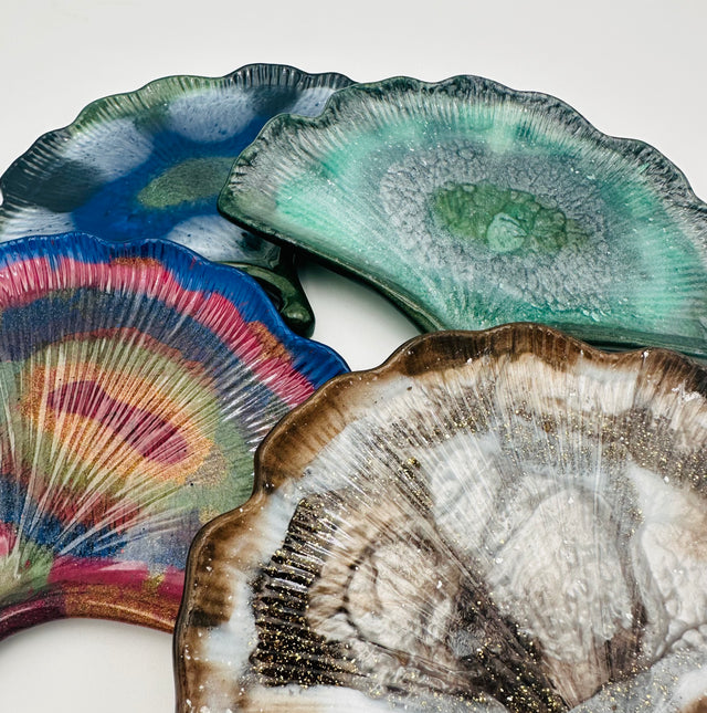 Resin Ginkgo Leaf Trinket Dishes