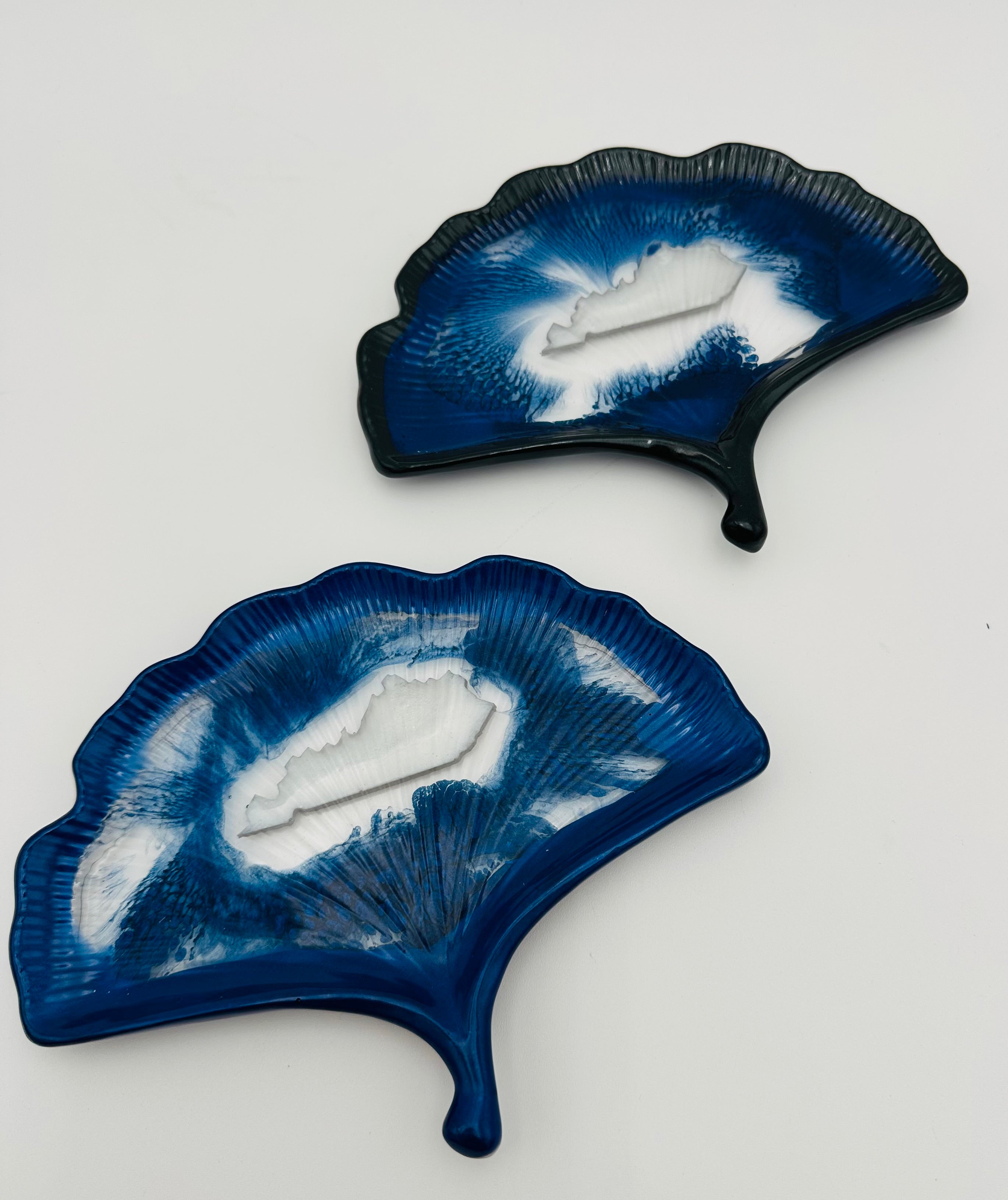 Resin Kentucky Themed Ginkgo Leaf Trinket Dishes