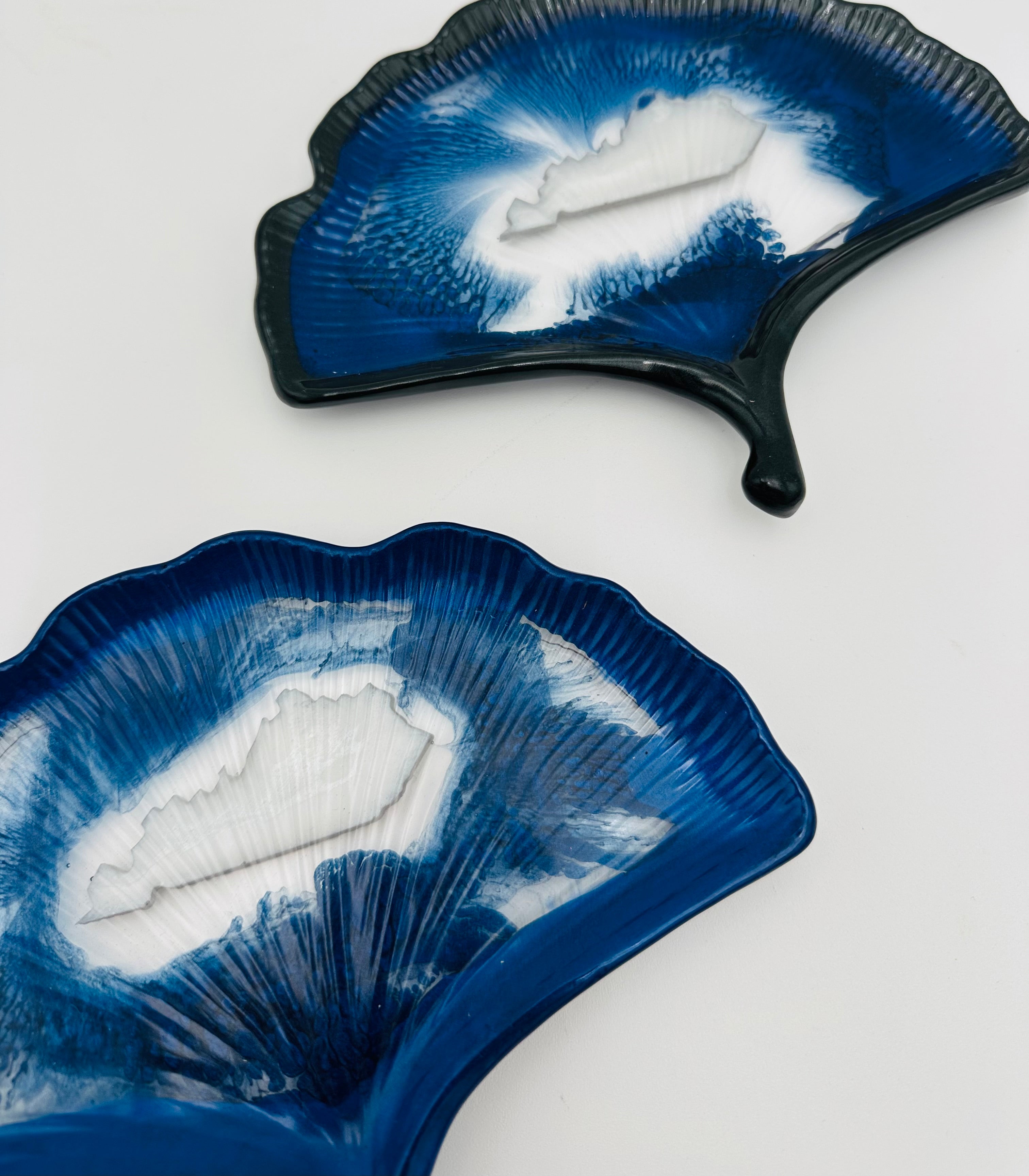 Resin Kentucky Themed Ginkgo Leaf Trinket Dishes
