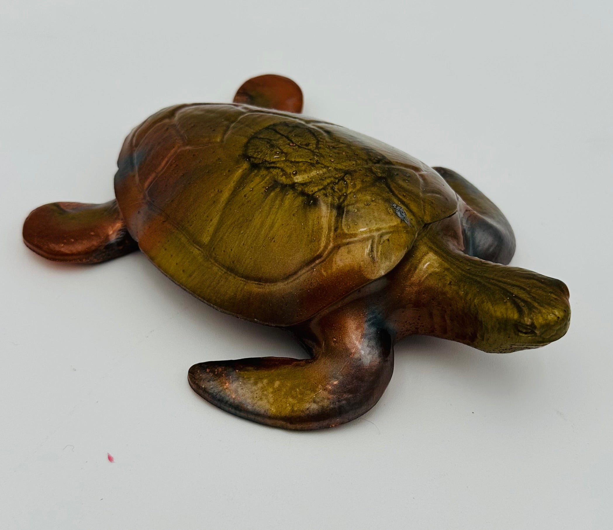 Hand-Poured Resin Art Turtle Sculpture