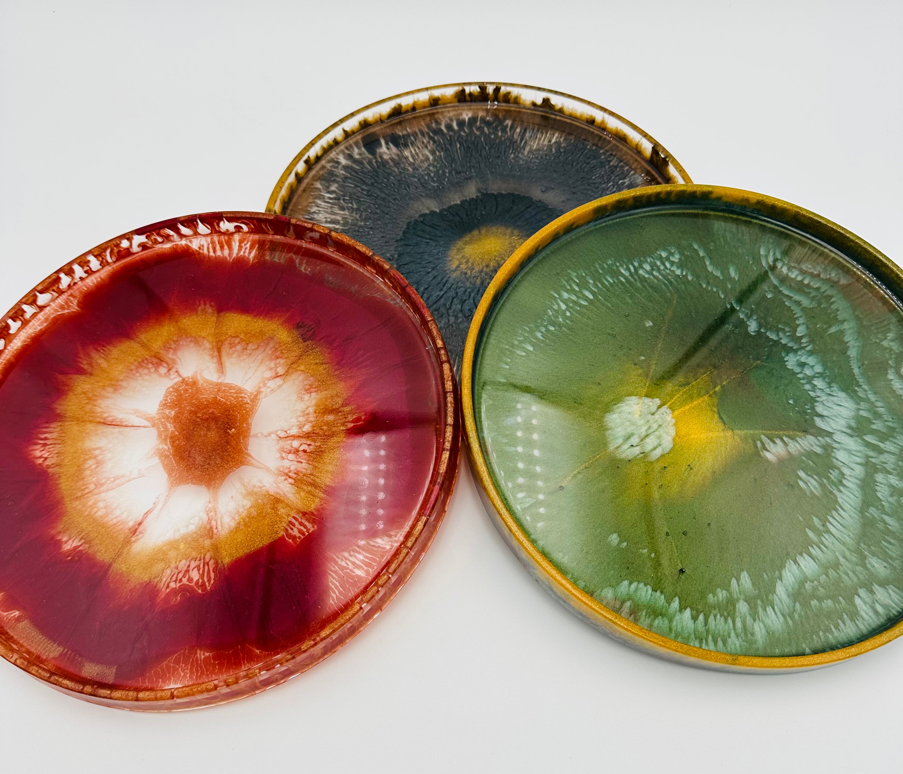 Handmade Round Small Resin Trays
