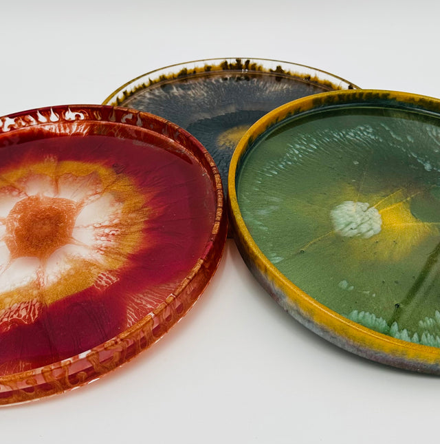 Handmade Round Small Resin Trays