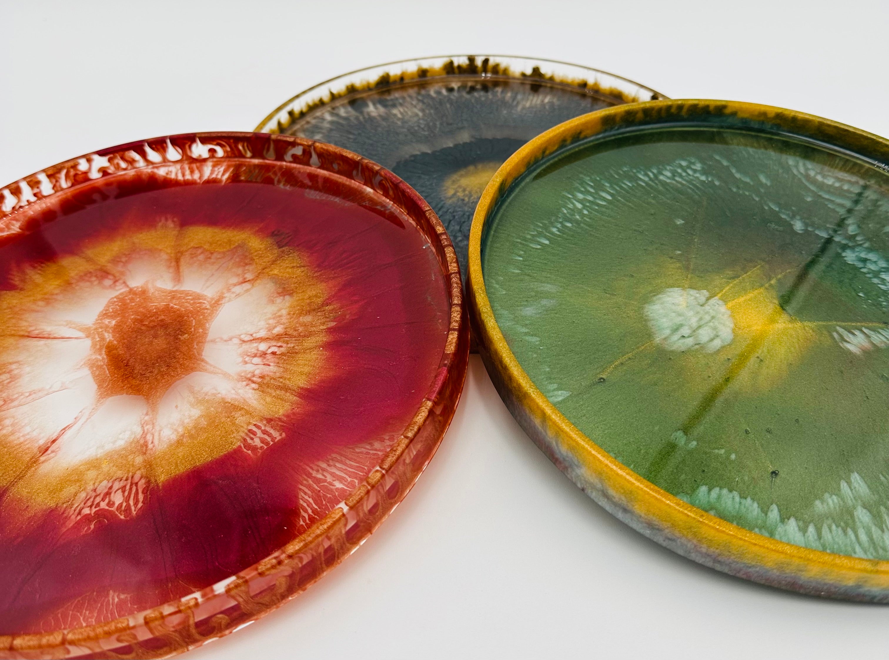 Handmade Round Small Resin Trays