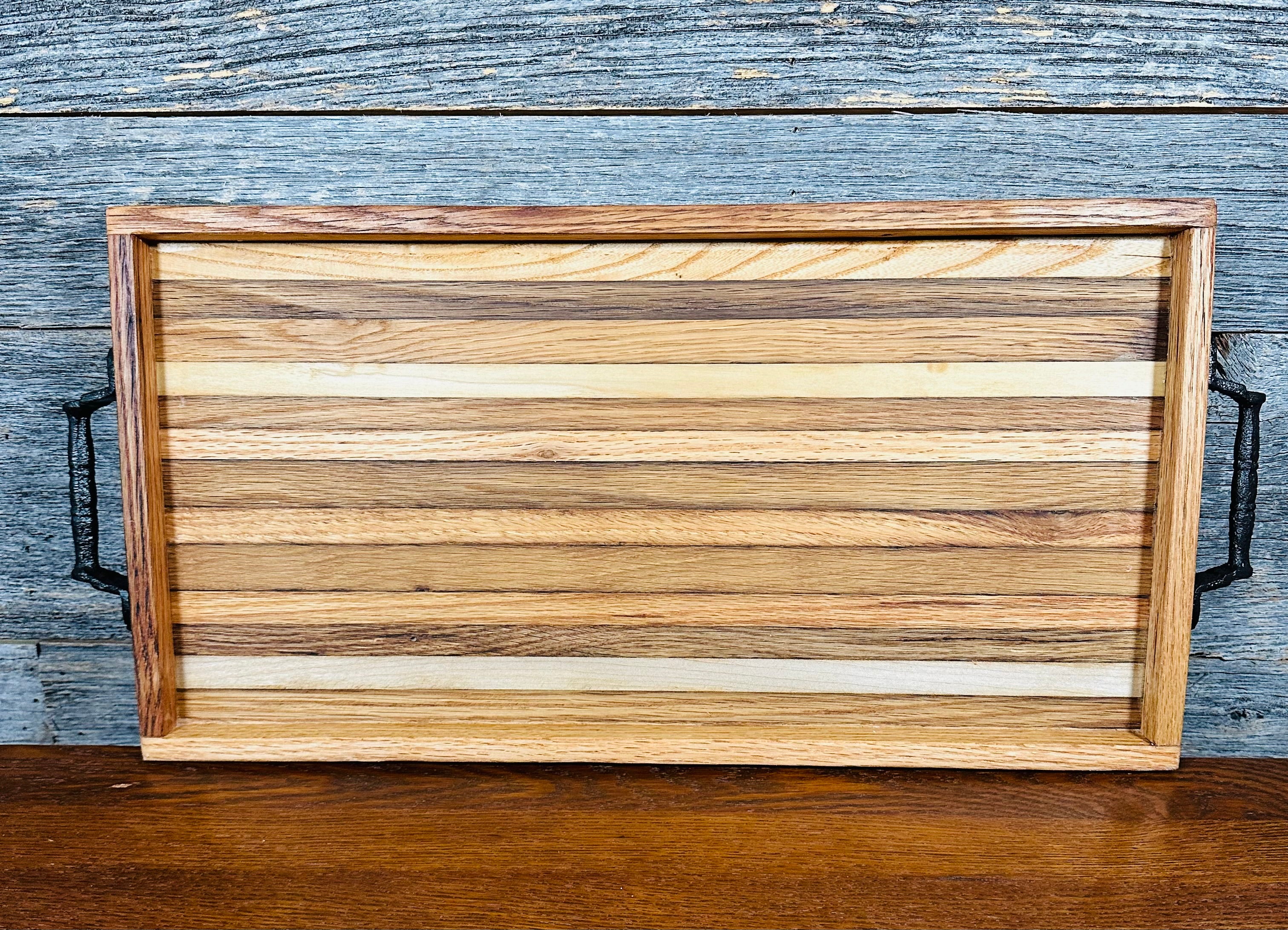 Handcrafted Tobacco Stick Decorative Tray with Sides