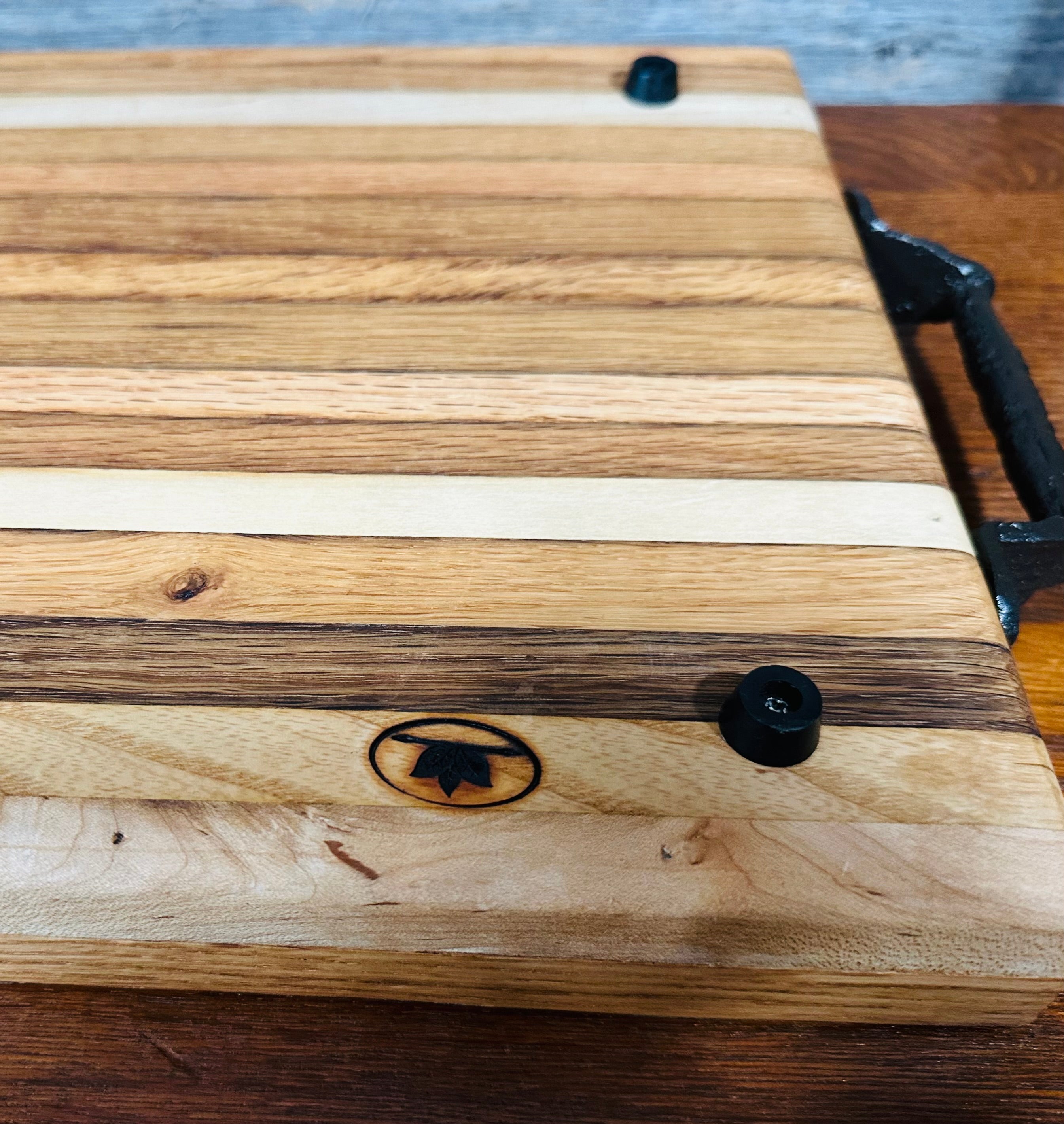 Handcrafted Tobacco Stick Decorative Tray with Sides